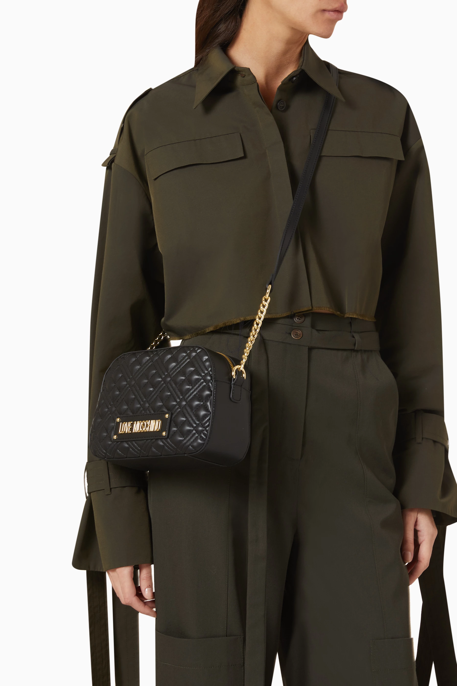 Love moschino quilted camera bag 2025