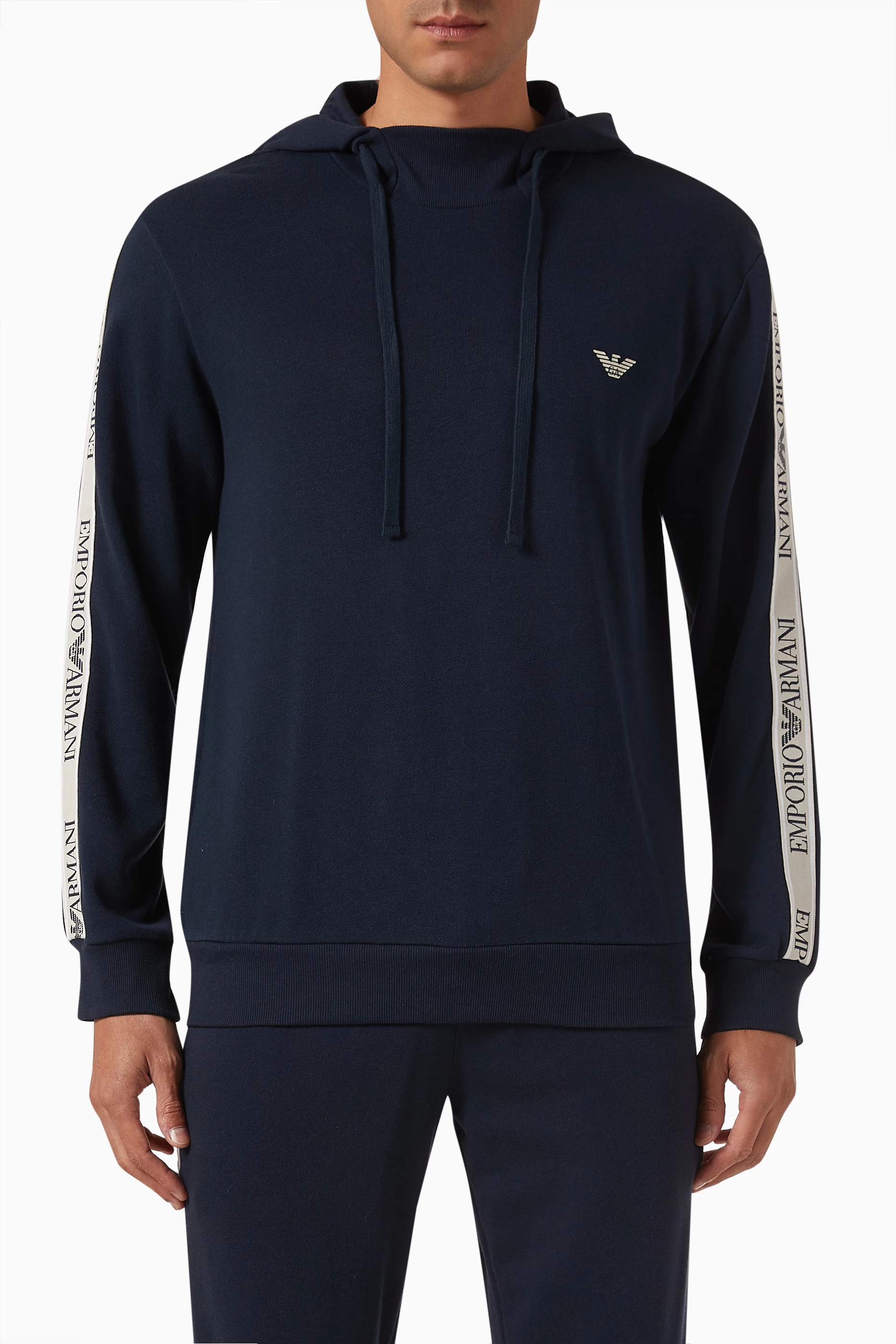 Navy armani hoodie online