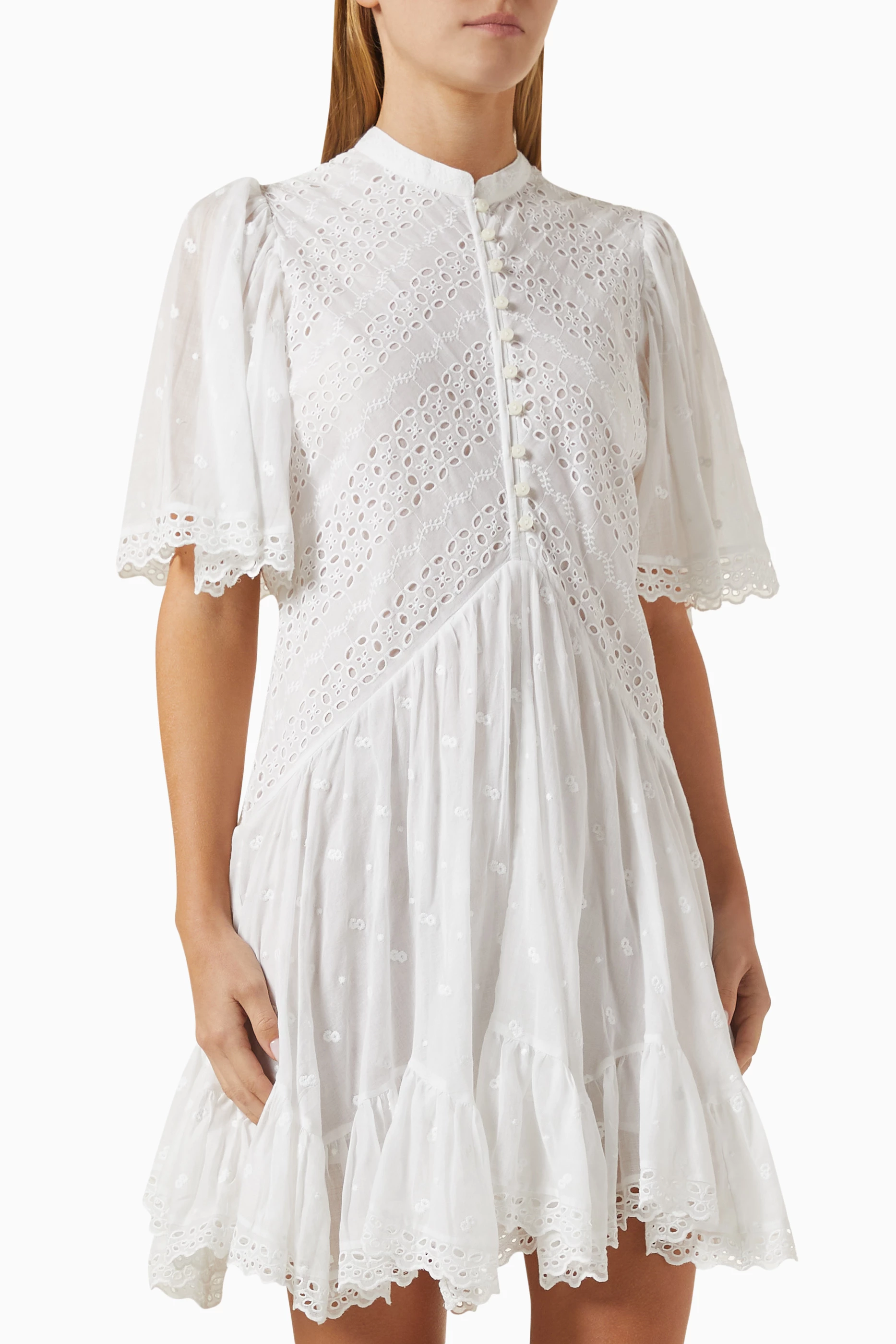 【送料&関税込】Marant Atoile aralia White Dress With Round MARANT ÉTOILE Aralia Dress | White | FARFETCH CA