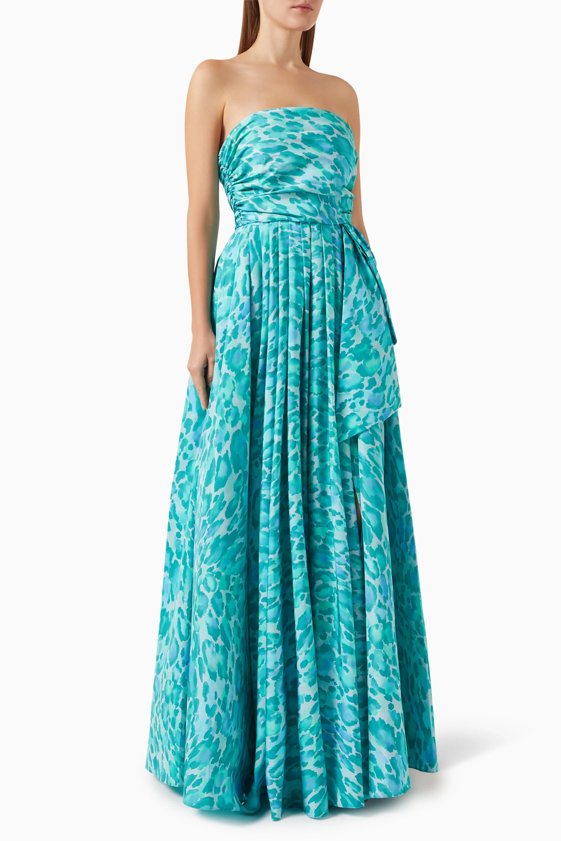 Buy PINKO Multicolour Ciliegia Abito Maxi Dress in Taffeta
