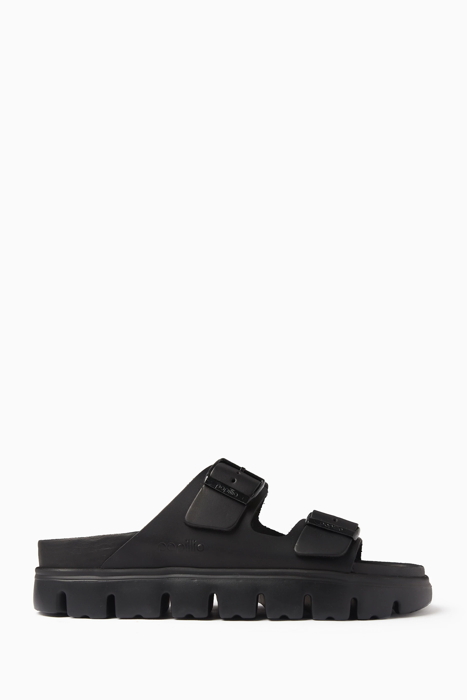 Buy Birkenstock Black Arizona Chunky Sandals in Leather For Women Online Ounass UAE