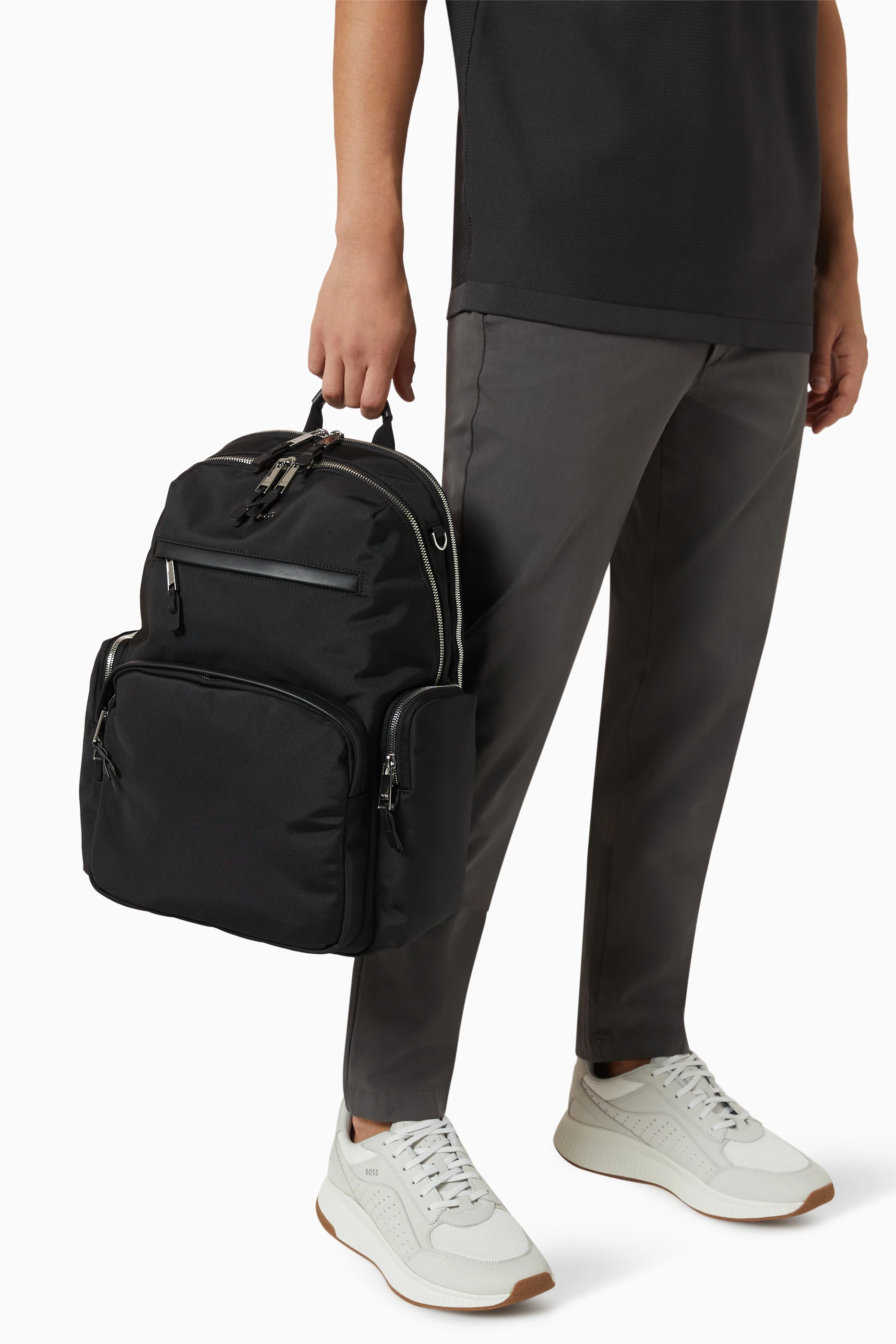 Buy BOSS Black Highway Structured Backpack in Nylon For Men Online Ounass UAE