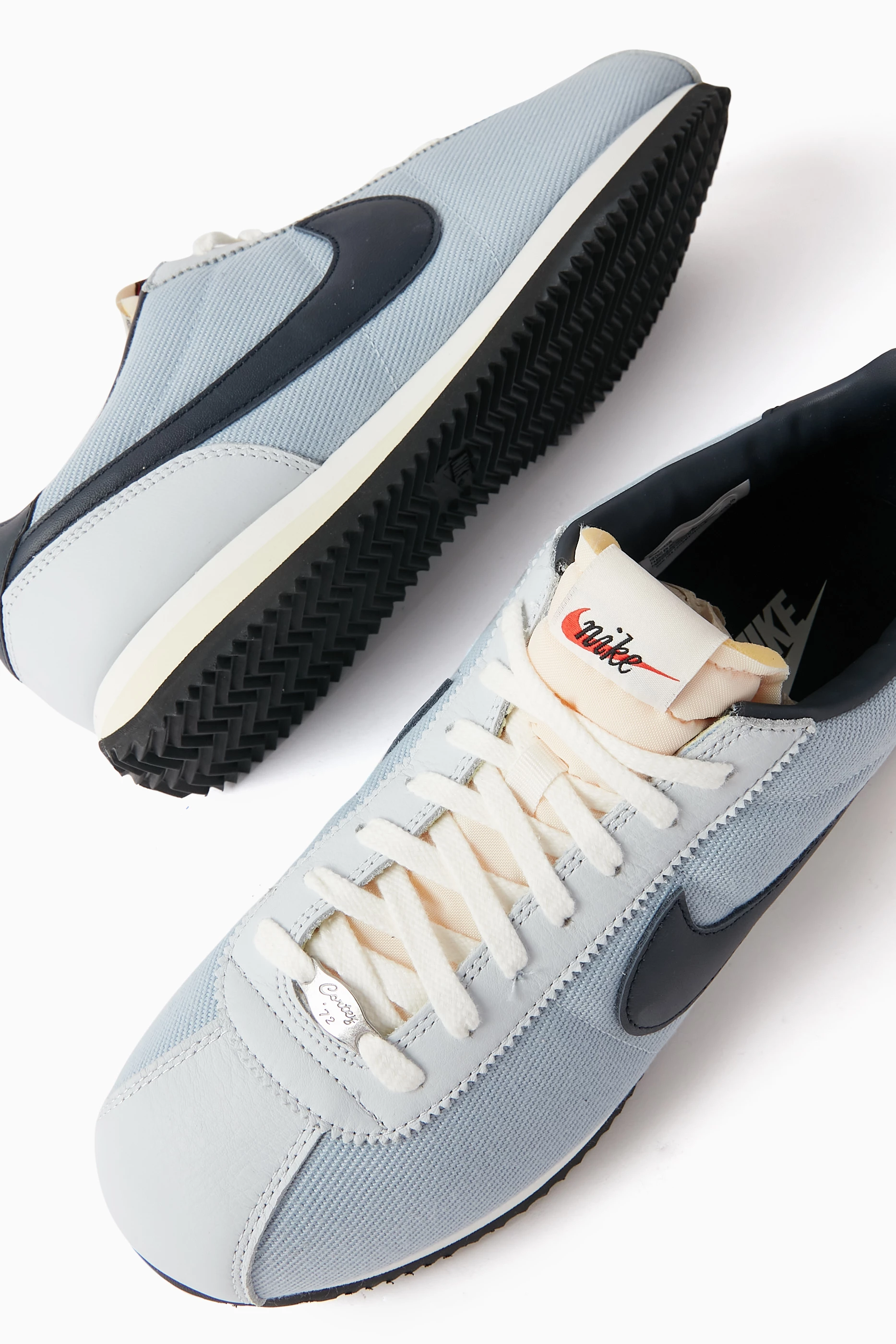 Buy Nike Blue Cortez Low top Sneakers in Leather For Men Online Ounass UAE