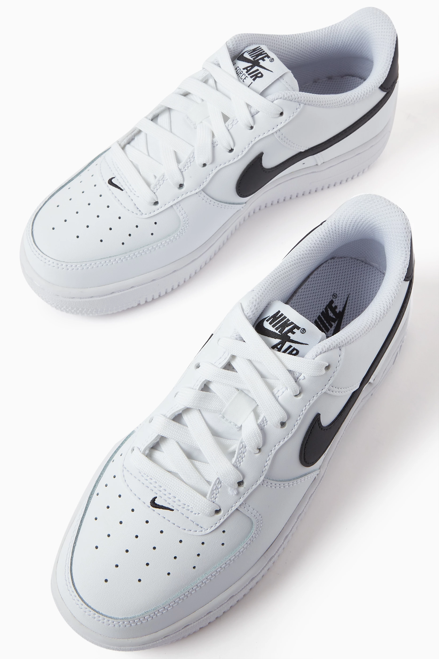 Buy Nike White Kids Air Force 1 Sneakers in Leather For Boys Online Ounass UAE