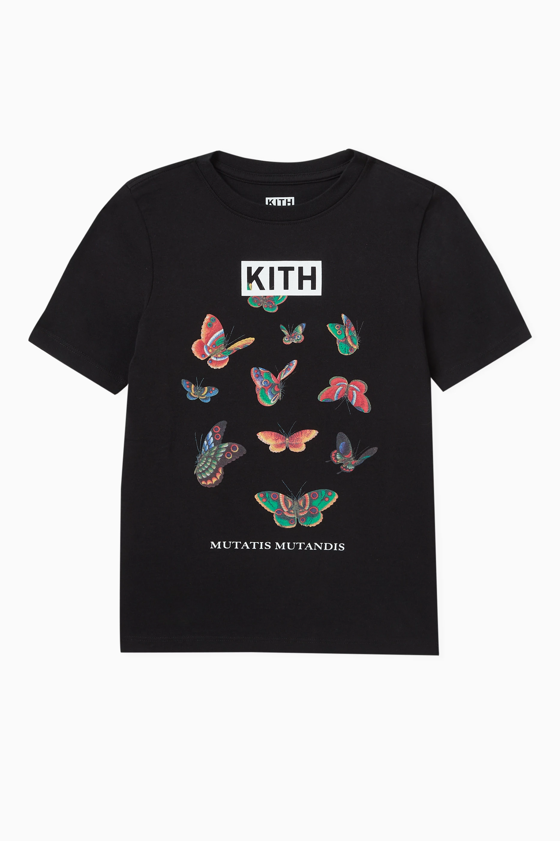 Buy Kith Black Butterfly Vintage T-shirt in Cotton For