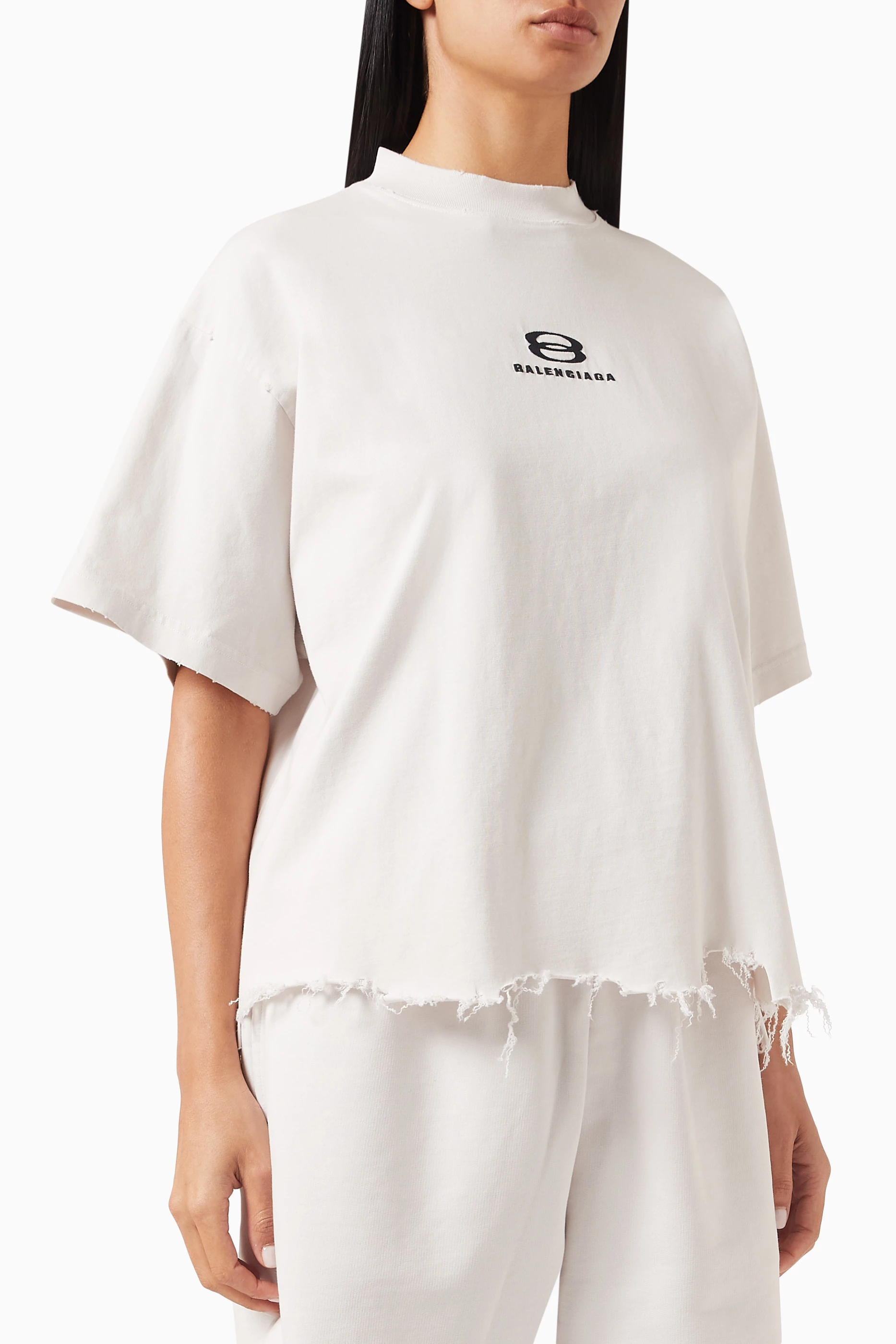 Buy Balenciaga White Unisex Unity Sports Icon Large Fit