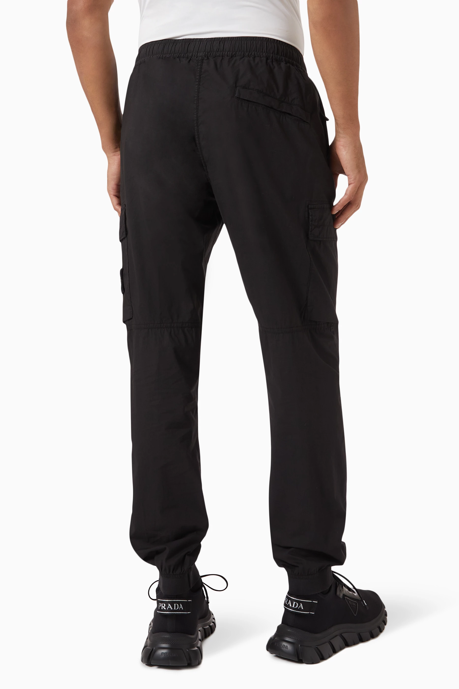 Buy Stone Island Black Cargo Pants in Stretch Cotton For Men Online Ounass UAE
