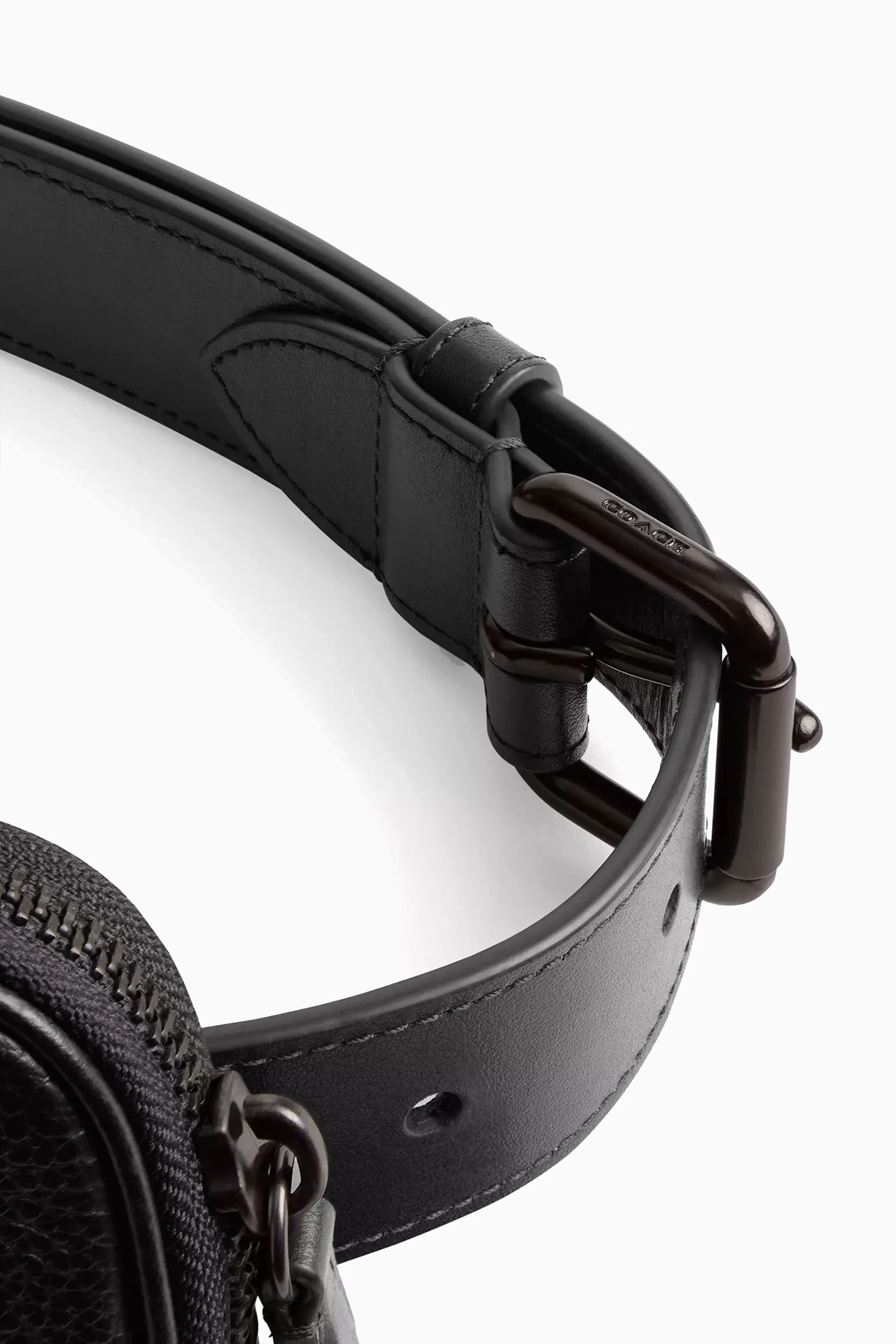 Buy Coach Black Multi Pouch Belt Bag in Pebbled Leather For Men Online Ounass UAE