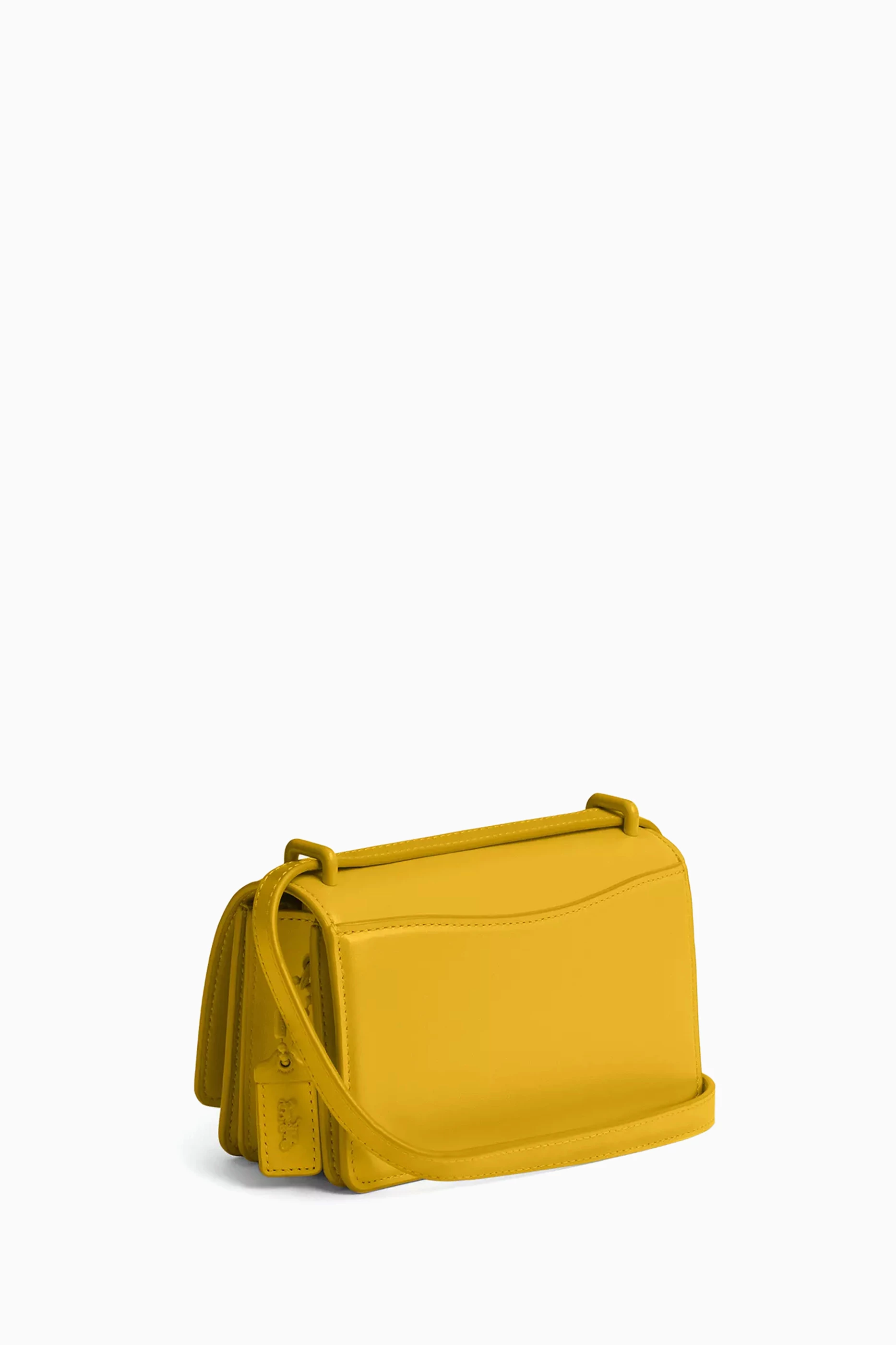 Yellow leather crossbody top