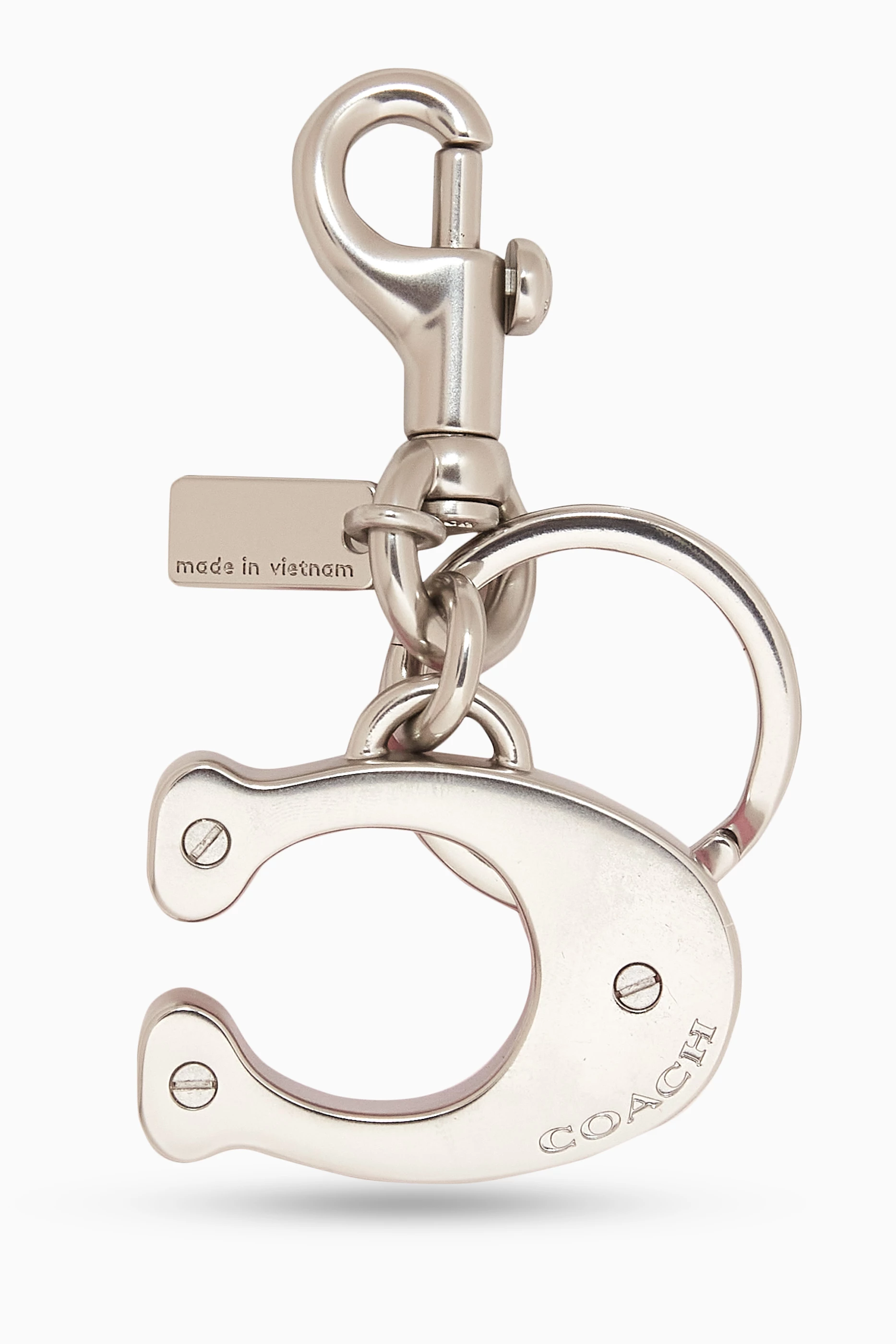 希少✨COACH Bag Charm Keychain Signature Buy Coach Pink Signature Bag Charm in Leather and Metal For