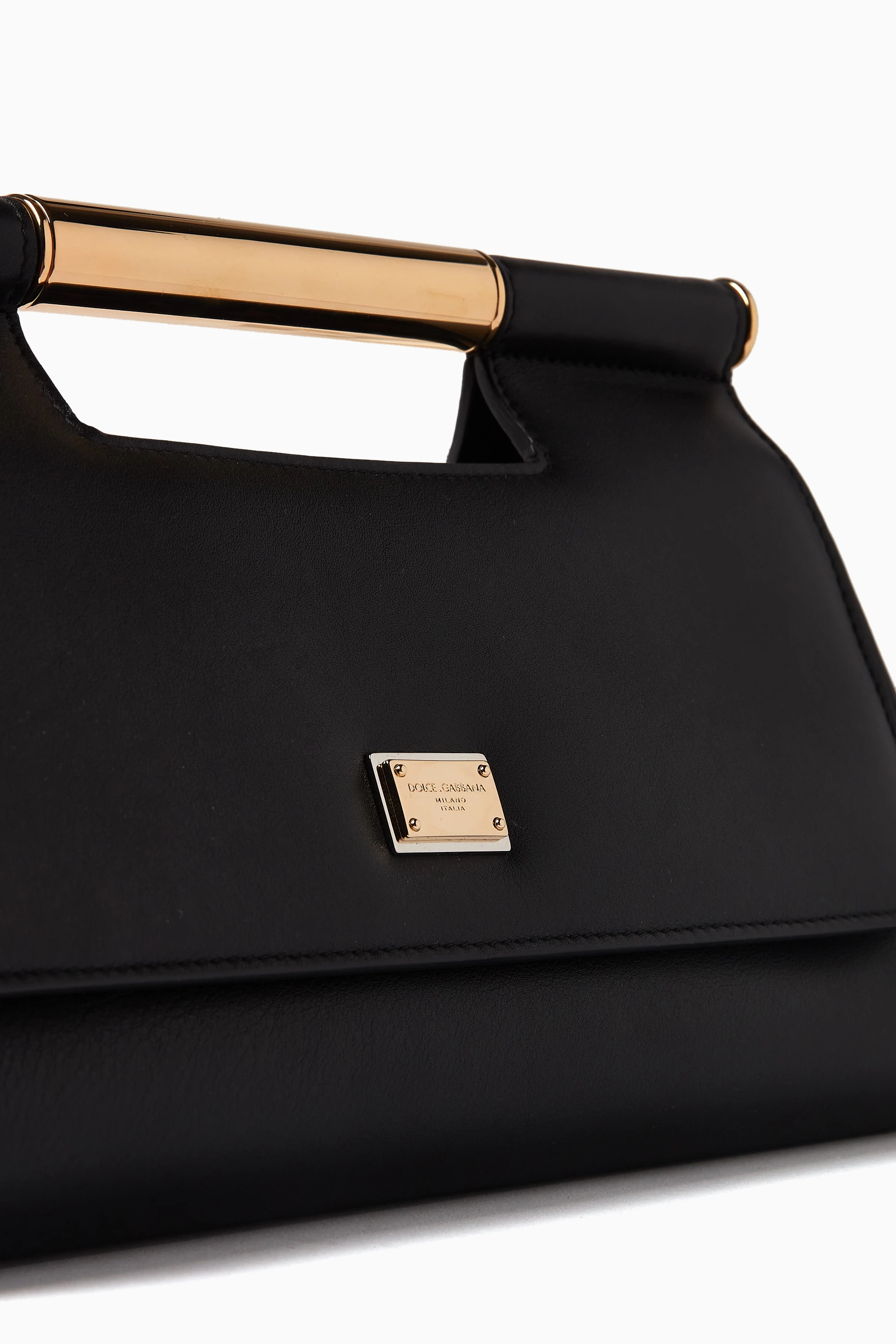 Buy Dolce & Gabbana Black Medium Sicily Clutch Bag in