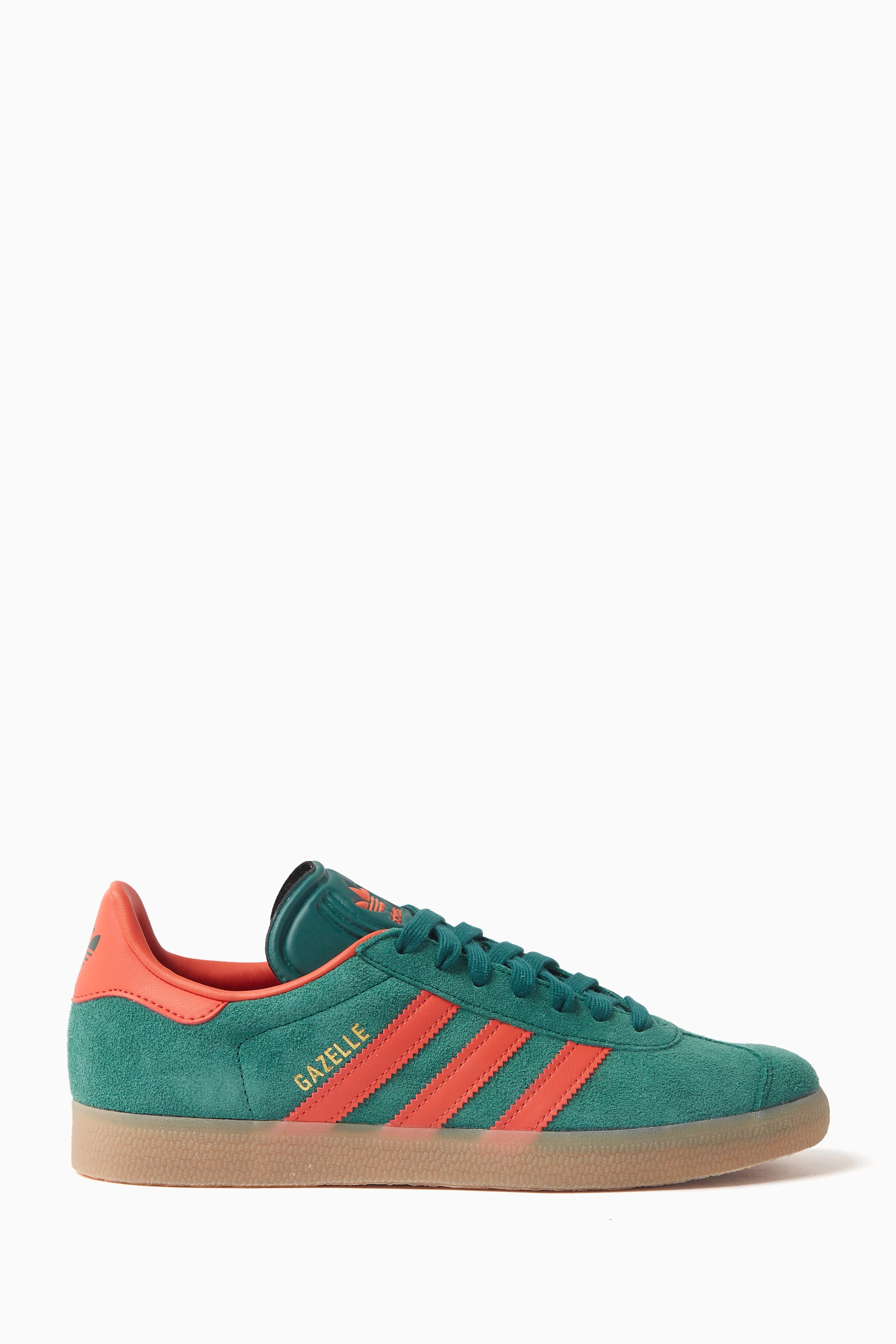 Suede adidas gazelle green discount