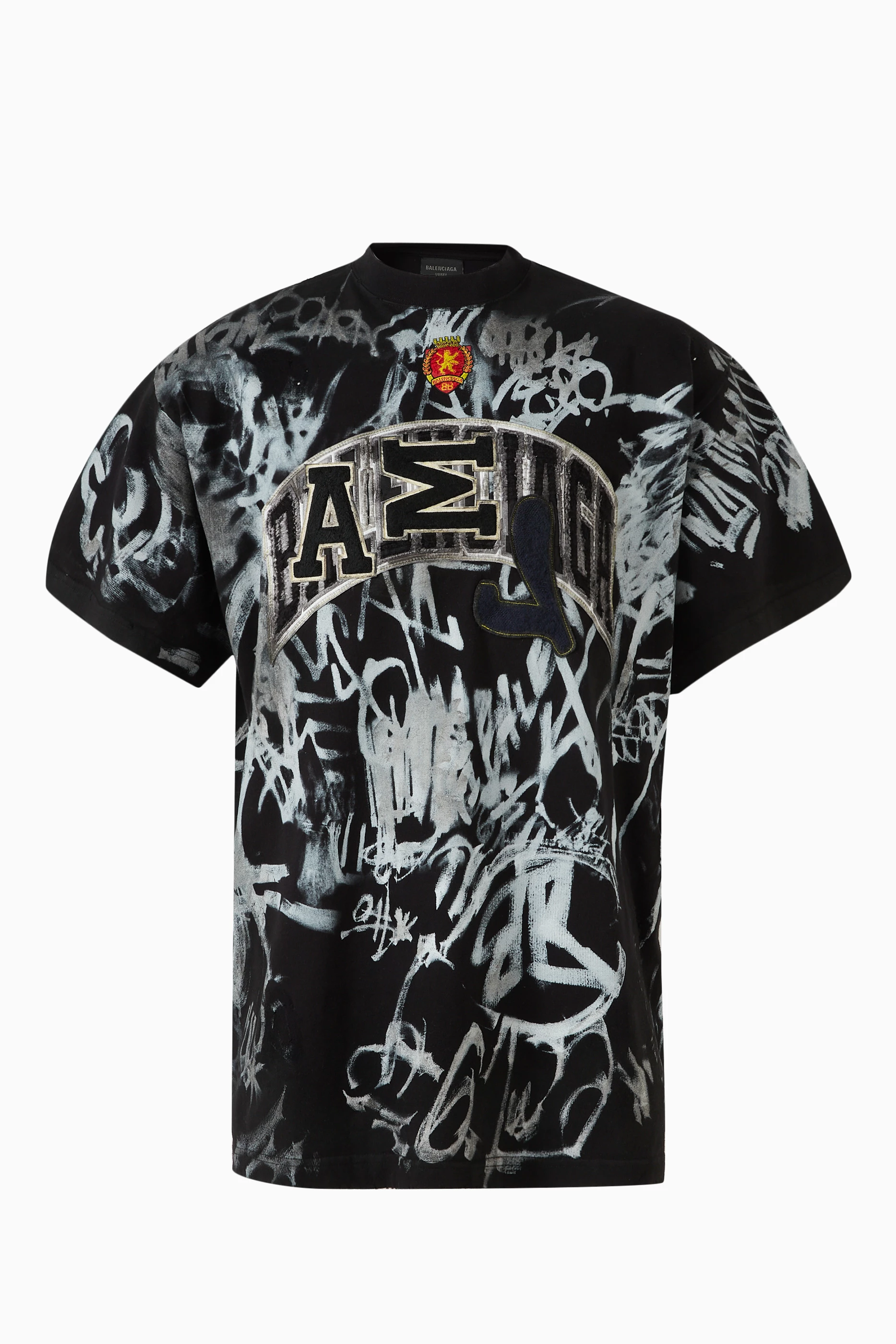 Buy Balenciaga Black Unisex Skater Oversized-fit T-shirt in 
