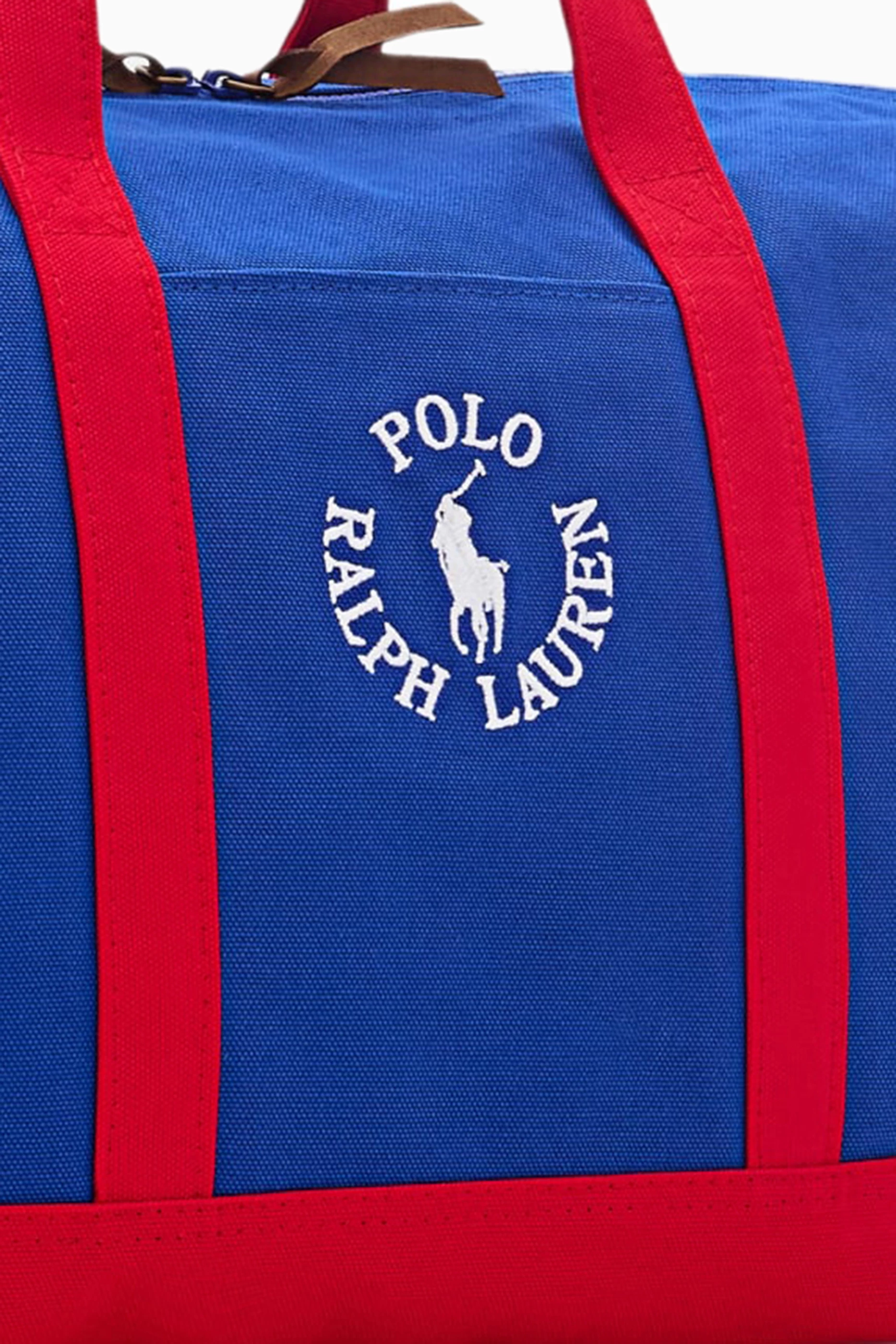 Buy Polo Ralph Lauren Blue Large Duffle Bag in Canvas For Men Online Ounass UAE
