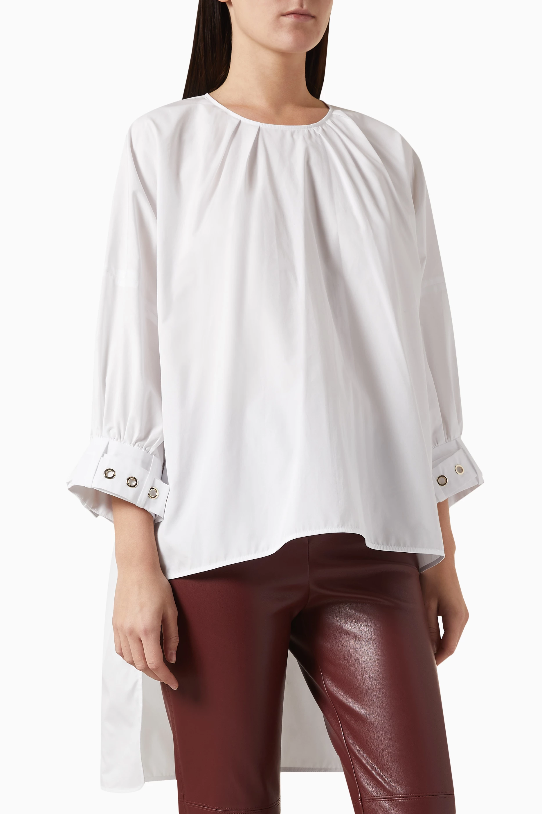 【関税込み】MAX MARA MAYA SHIRT IN COTTON Max Mara Maya Shirt in Blue | Lyst