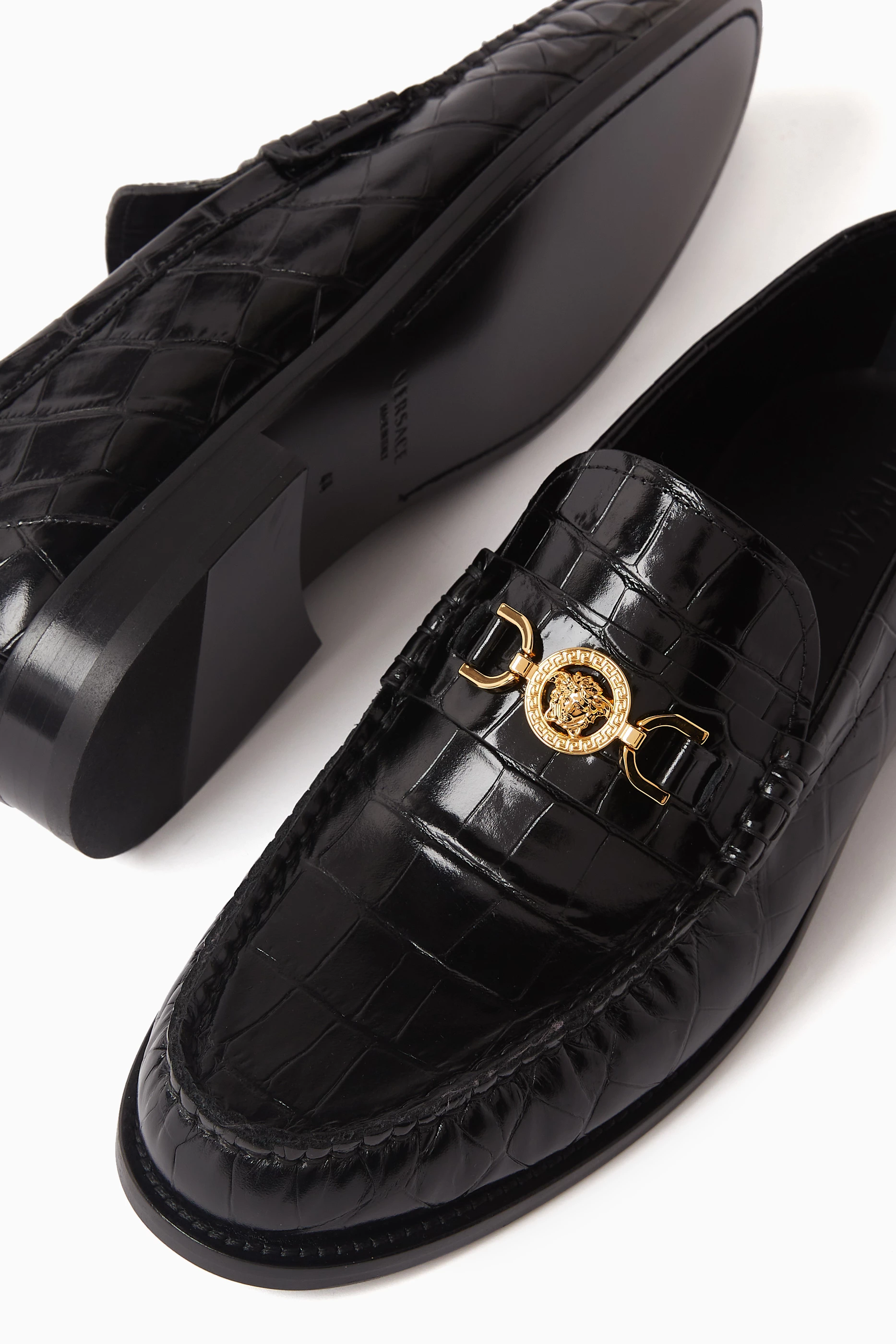 Mens versace medusa loafers clearance
