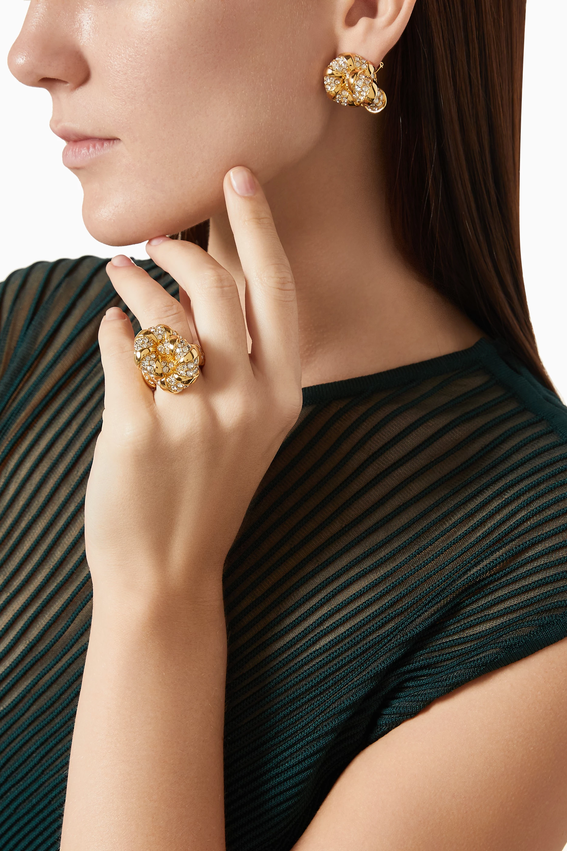 VIP【関税送料無料】希少 Lanvin Rhinestone Melodie Ring FGAWCJRNG | Lanvin