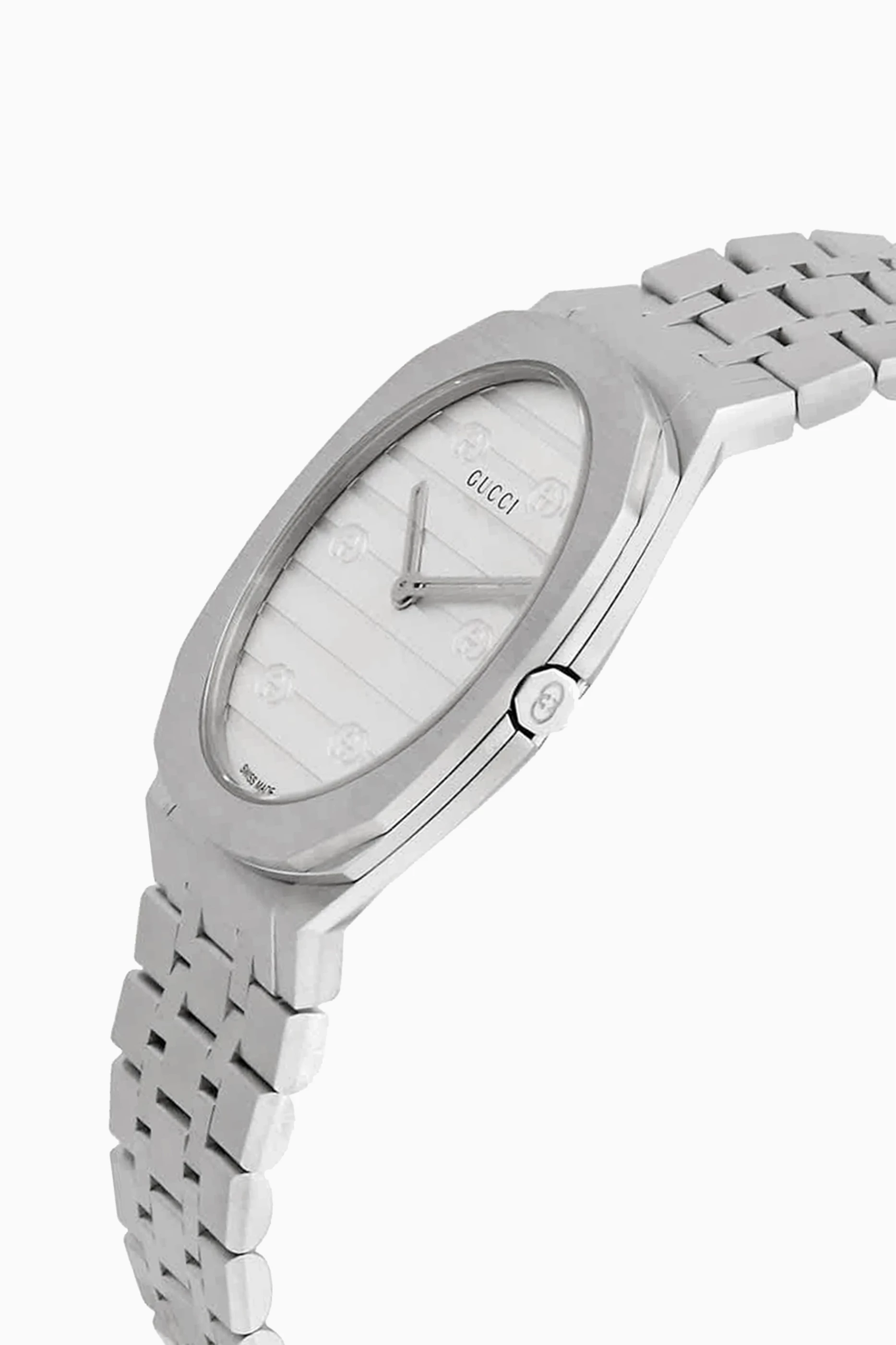 Buy Gucci Silver 25h Quartz Stainless steel Watch 30mm For Women Online Ounass UAE
