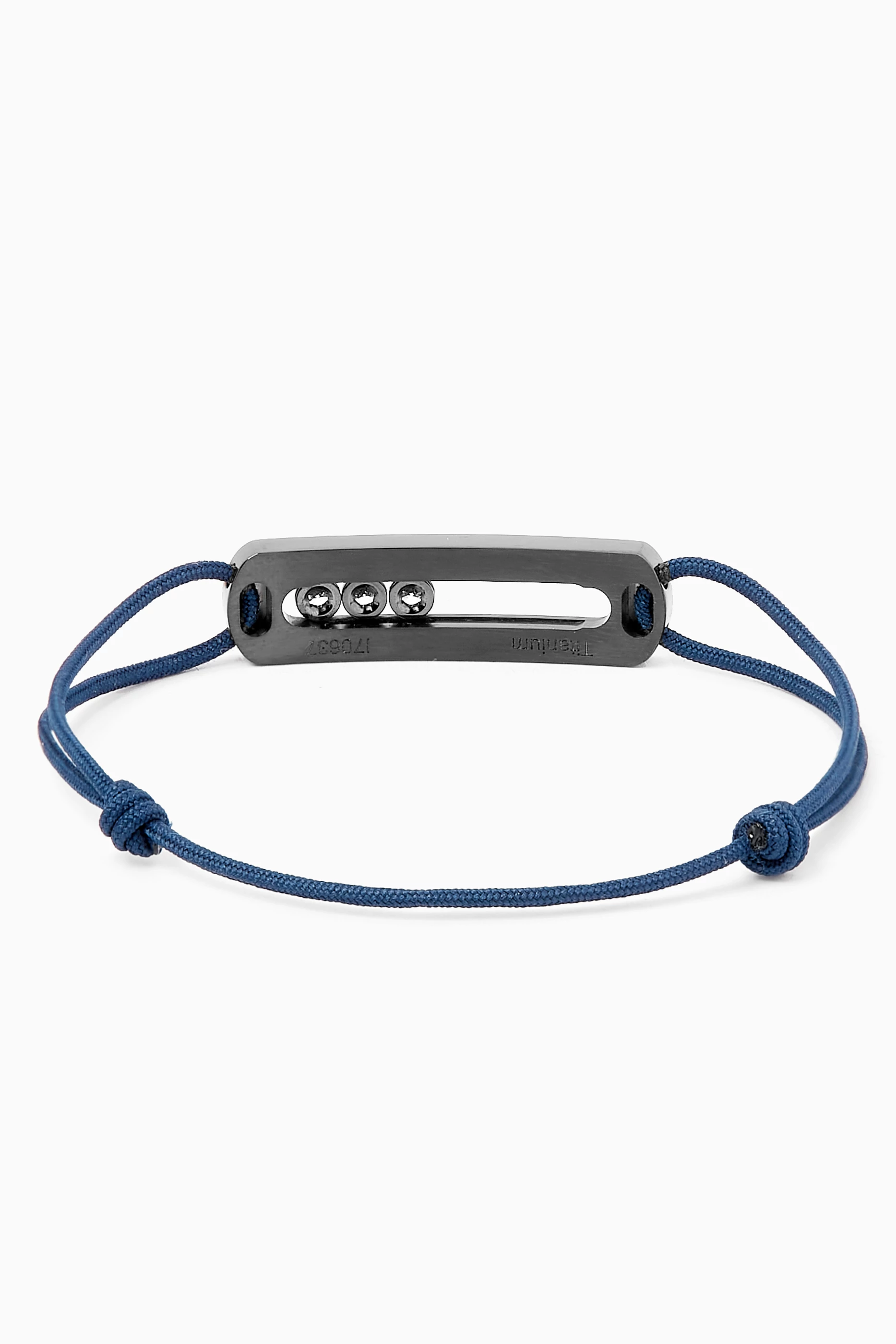 Buy Messika Black Move Titanium Diamond Cord Bracelet For UNISEX