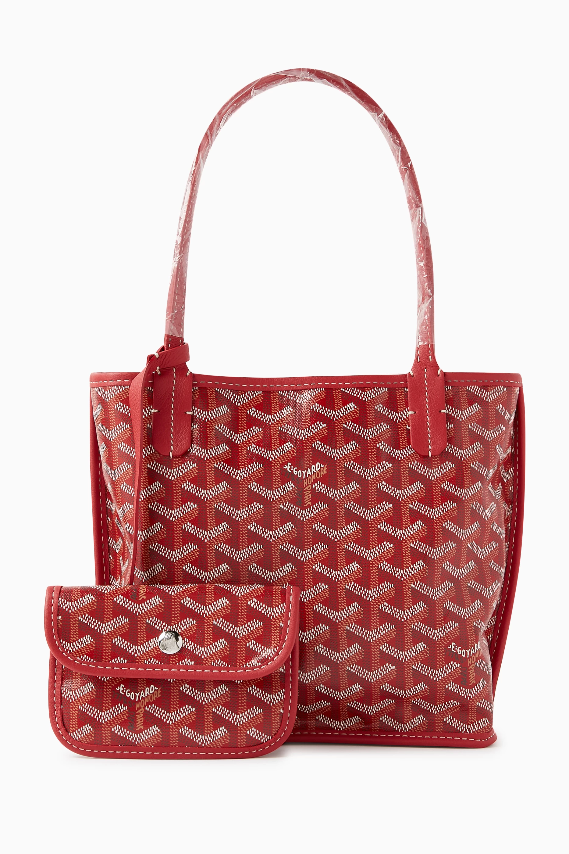 Buy Goyard Pre Loved Red Unused Anjou Mini Tote Bag in Goyardine Canvas For Women Online Ounass UAE
