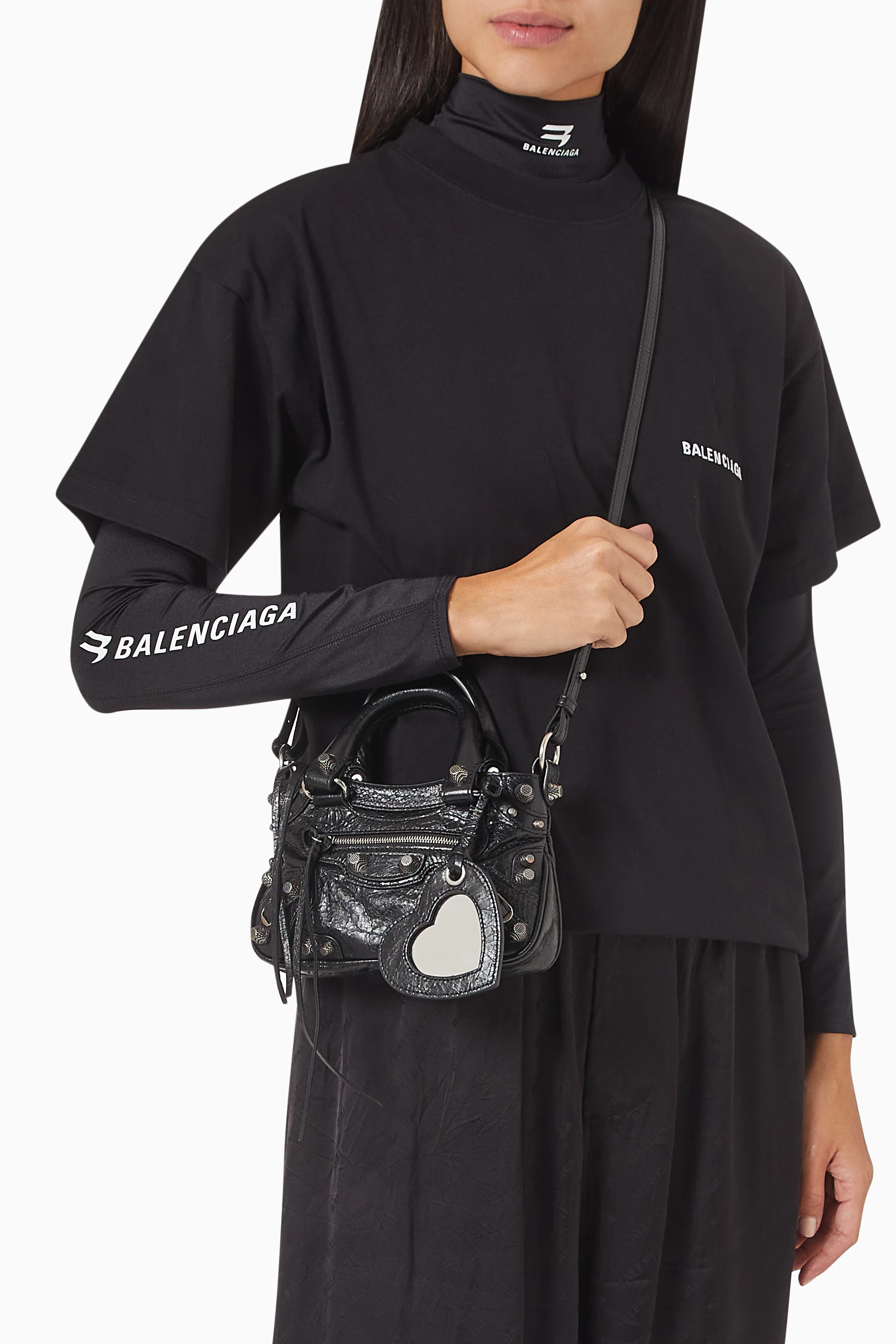 Buy Balenciaga Black Mini Neo Cagole Tote Bag in Arena