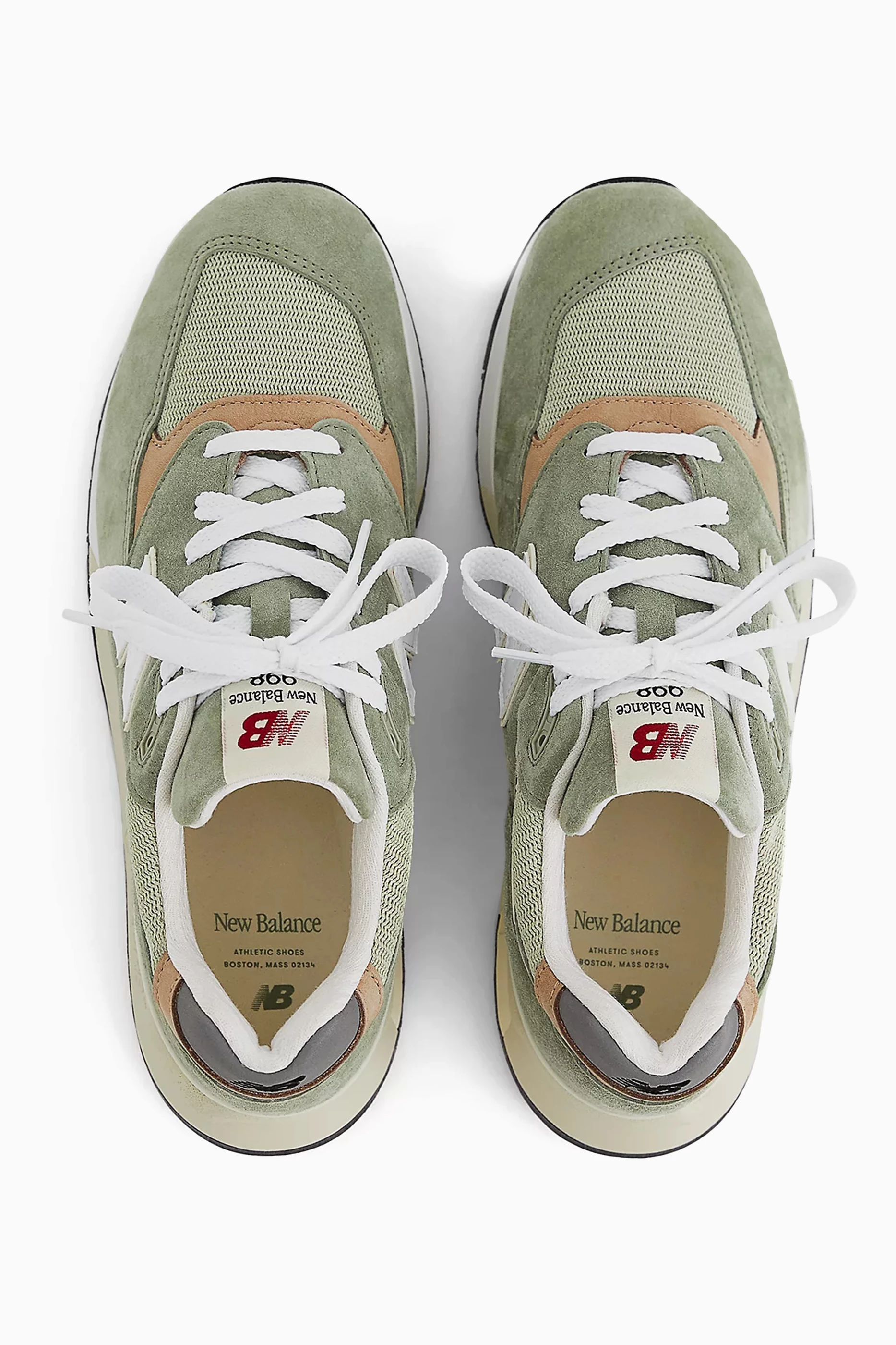 Buy New Balance Green Made in USA 998 Sneakers in Suede Mesh For Men Online Ounass UAE
