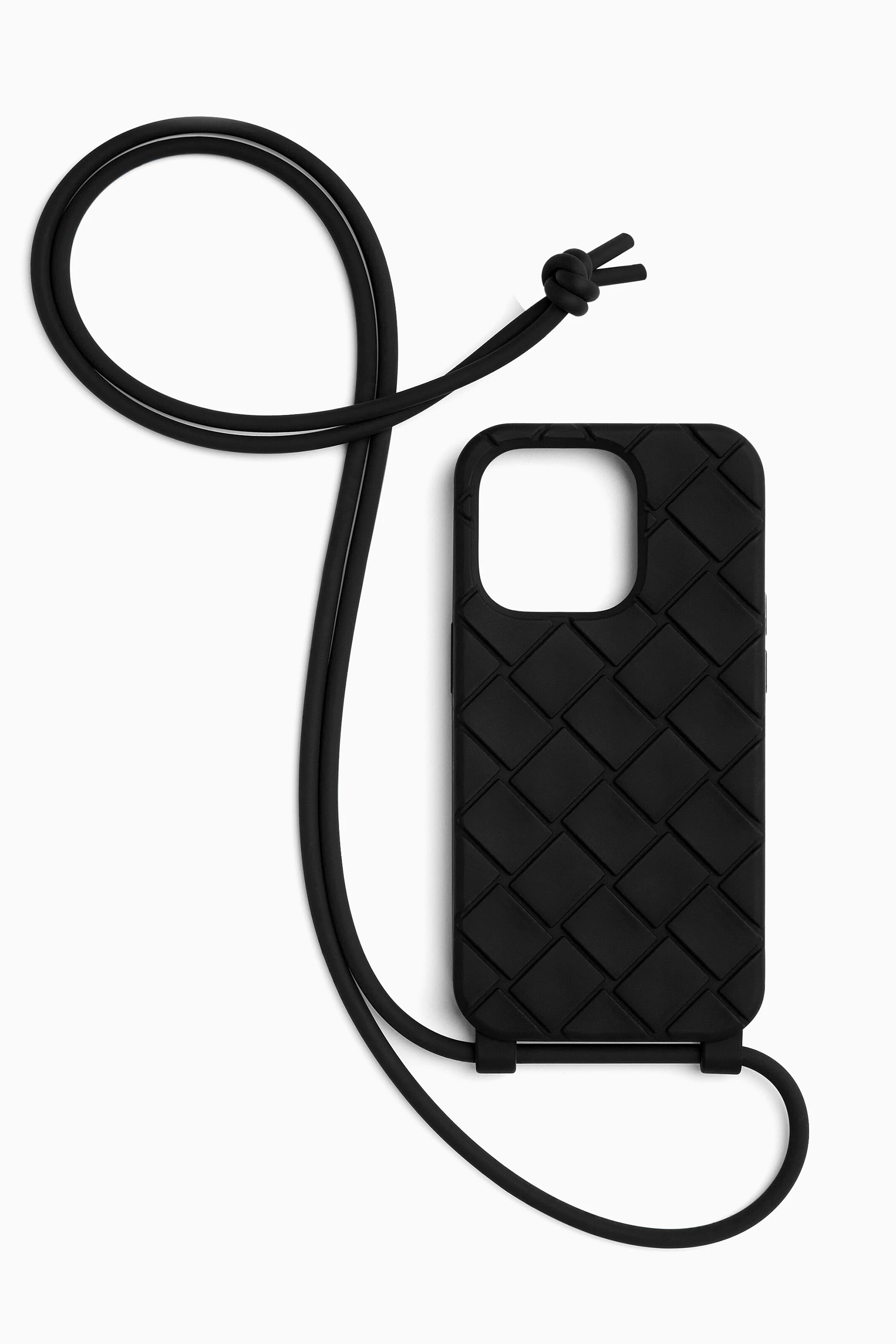 Buy Bottega Veneta Black iPhone 15 Pro Case and Strap in