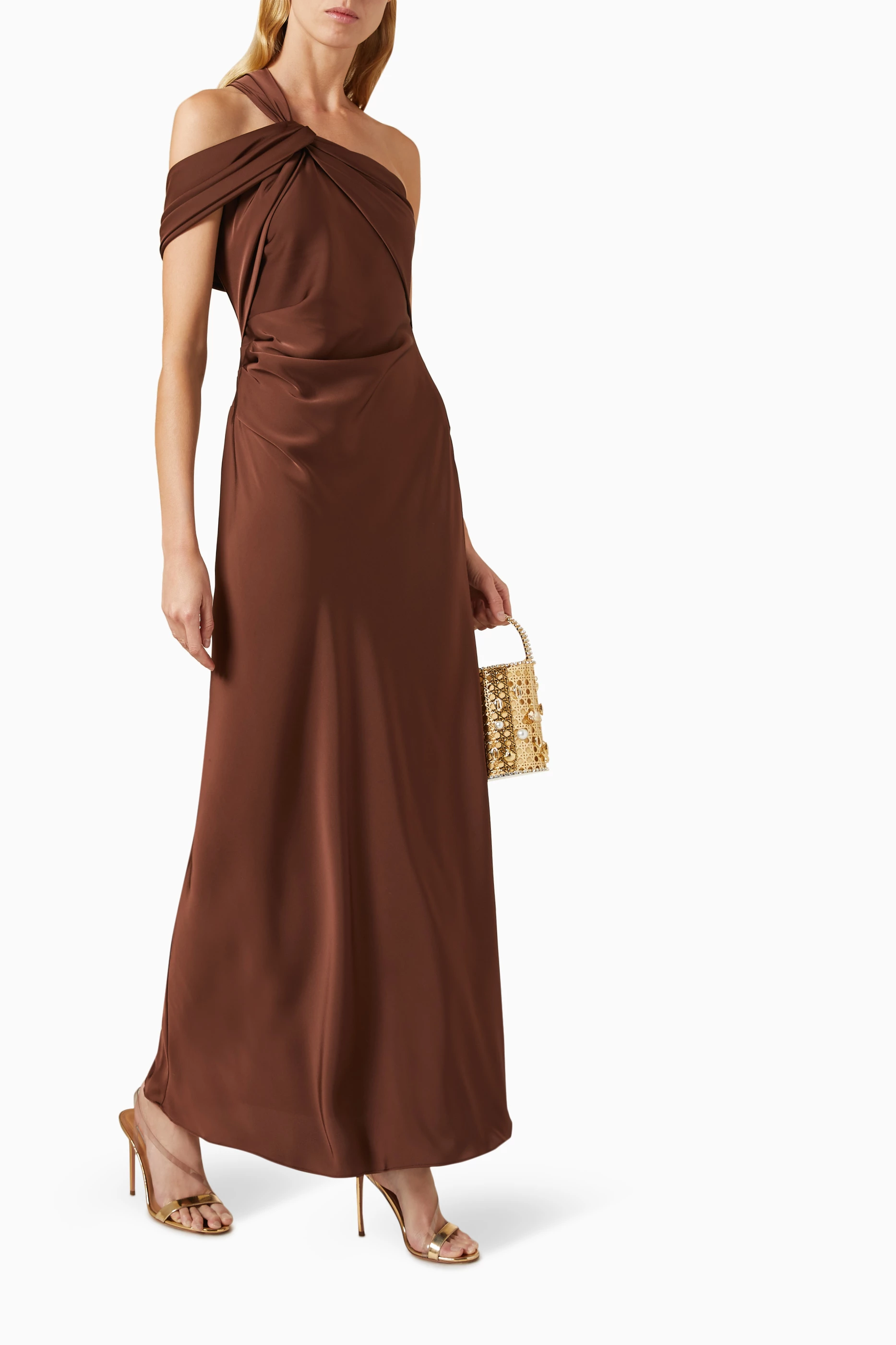 Buy Misha Brown Abrielle Midi Dress in Satin For Women Online Ounass UAE
