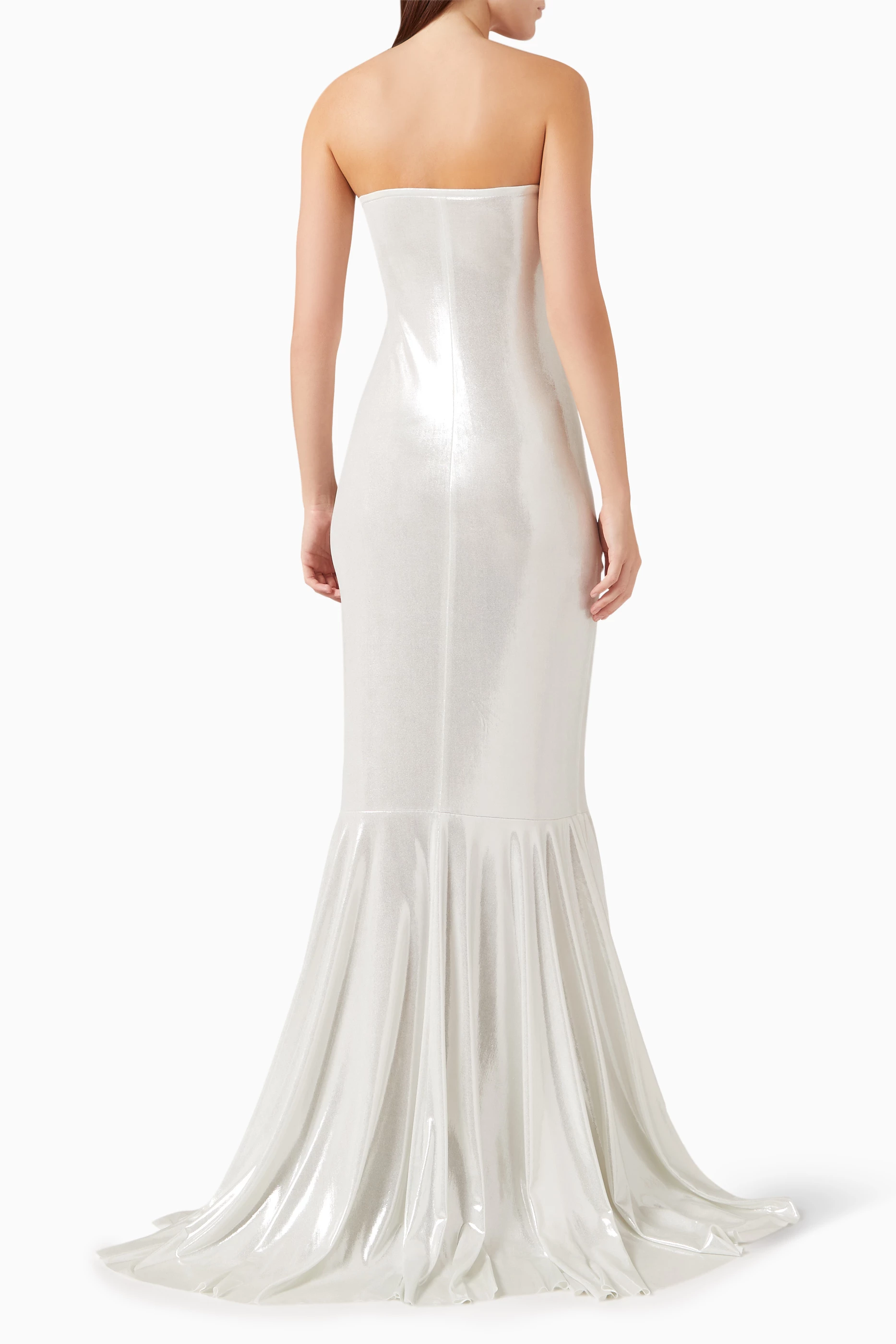 Strapless fishtail dress on sale
