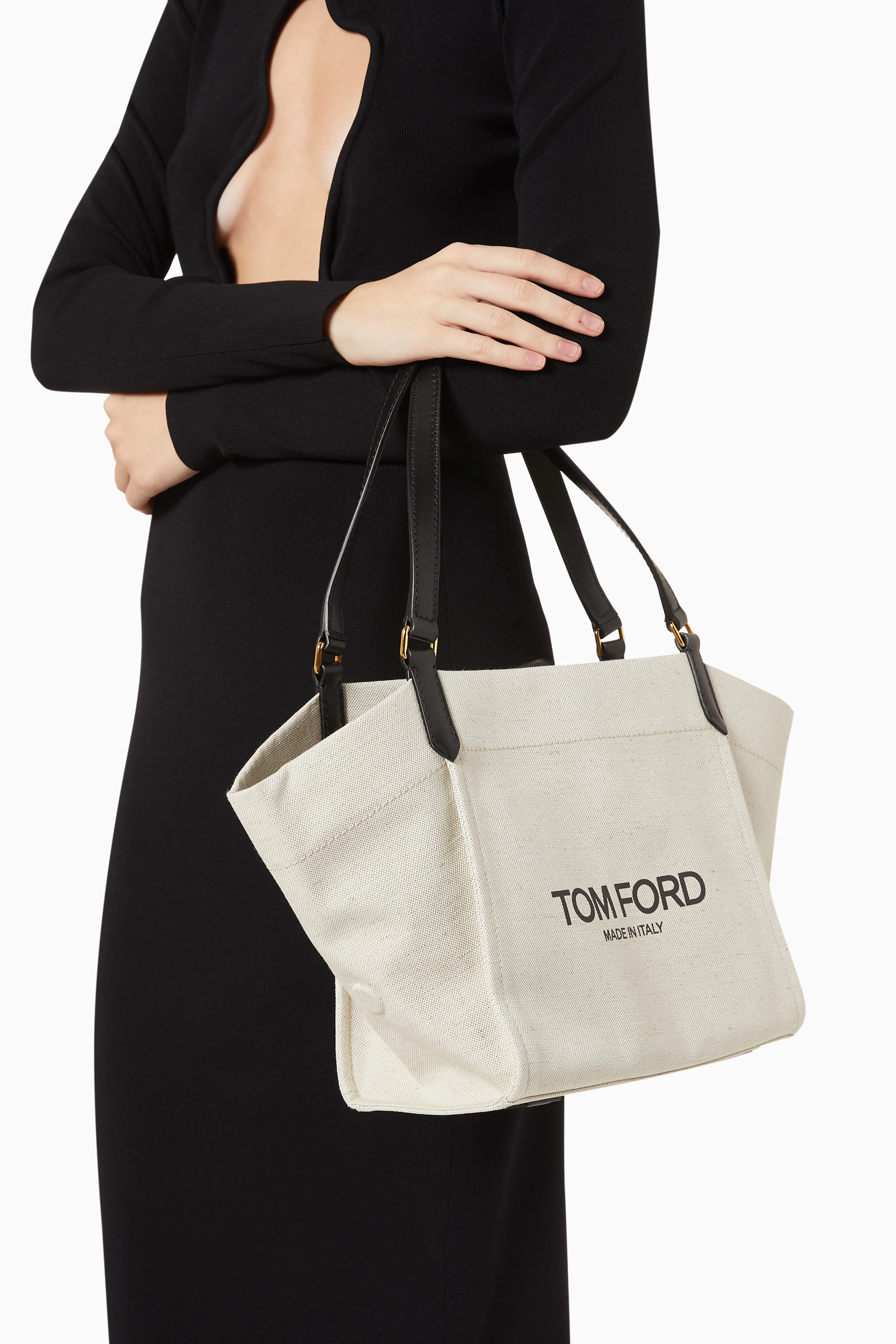 【TOM FORD】超特価セール★CANVAS SHOPPER トート S TOM FORD(トムフォード)レザー トートバッグ(SALE!国内発送