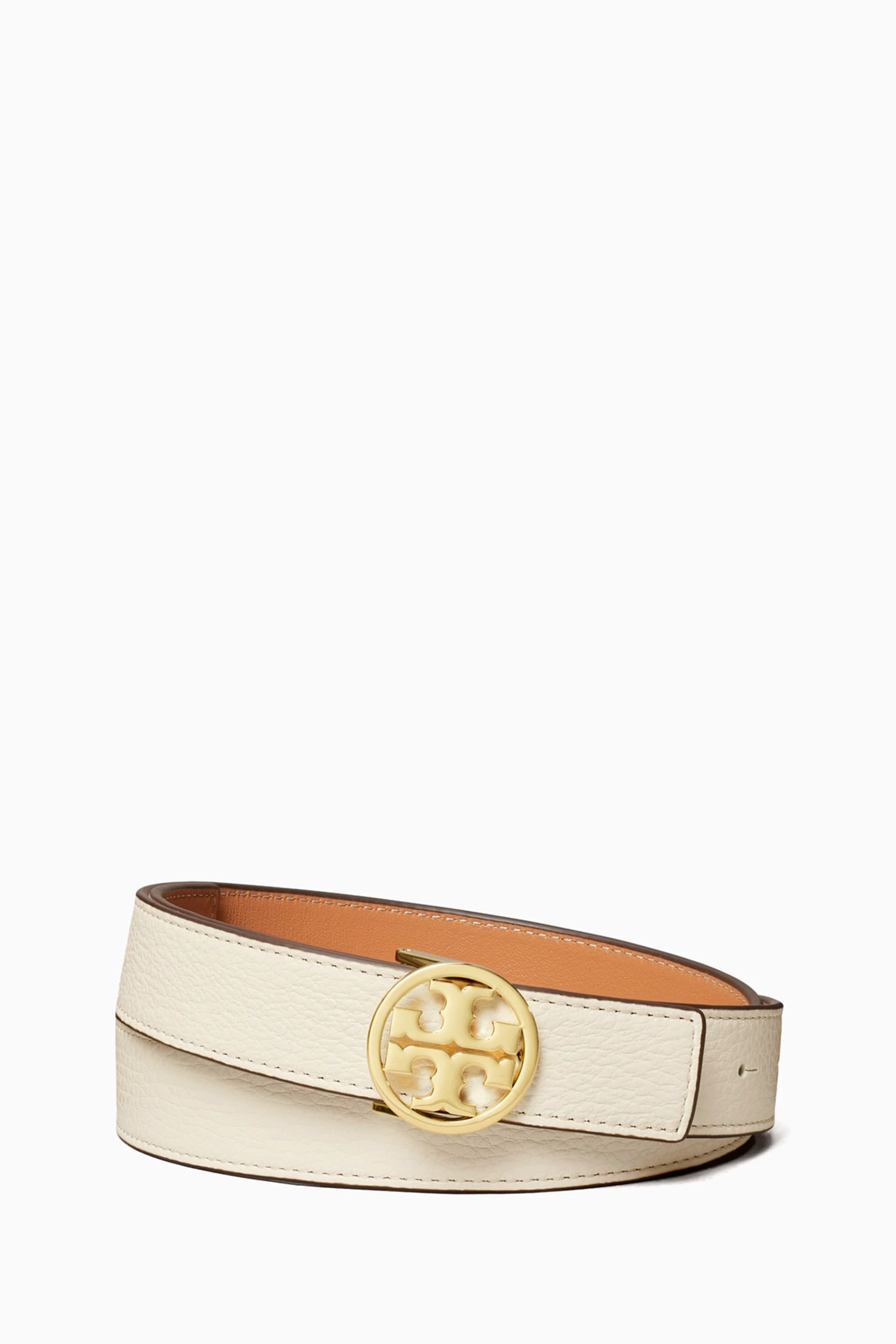 Tory Burch Willa Glazed Quilted Skinny White Leather Belt with Gold Buckle Tory Burch Willa Belt Bag 171595 Glazed IN | Mercari main image 2