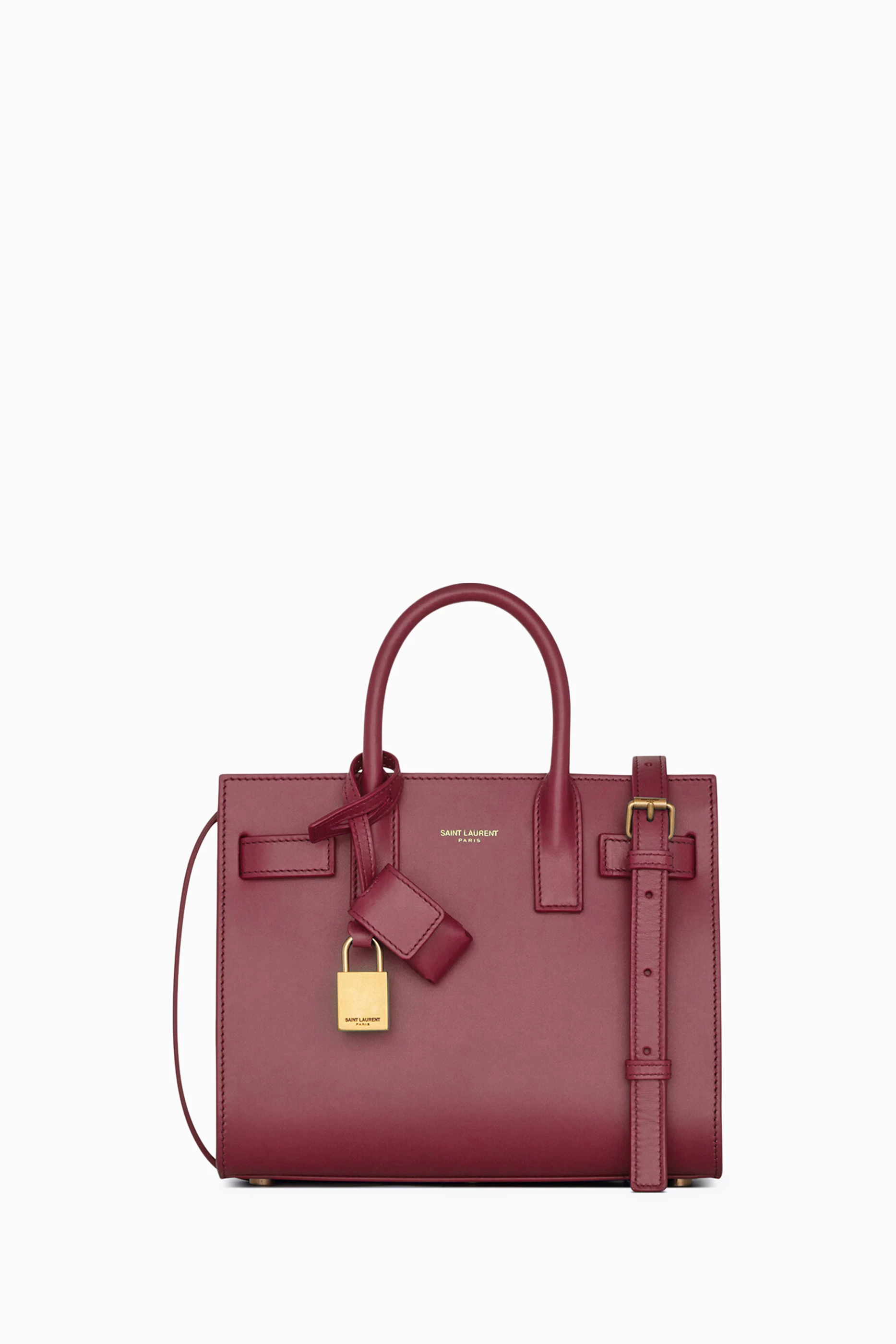 Buy SAINT LAURENT Red Nano Sac de Jour Tote Bag in Leather For Women Online Ounass UAE
