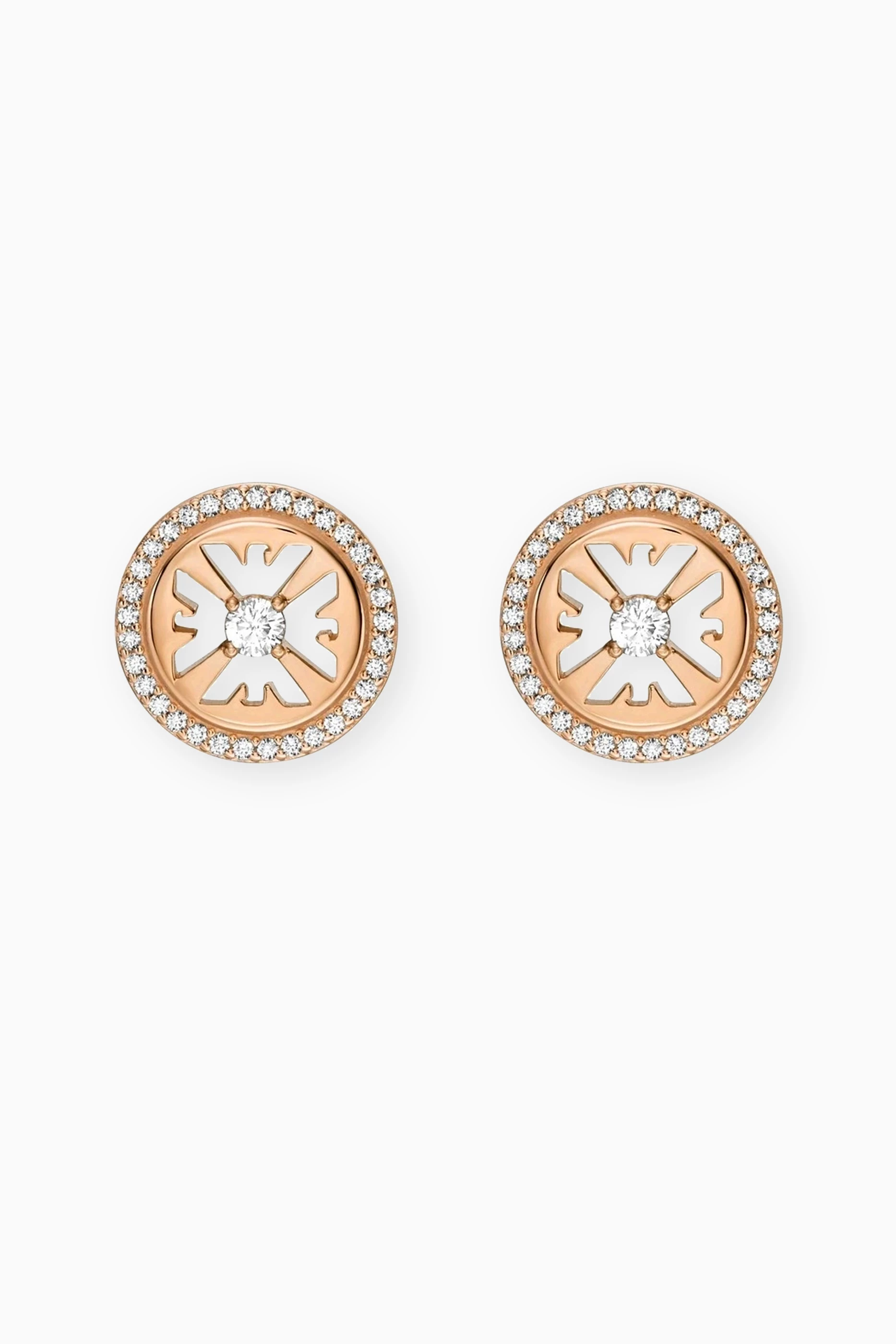 Buy Emporio Armani Gold Sentimental Stud Earrings in Sterling Silver For Women Online Ounass UAE