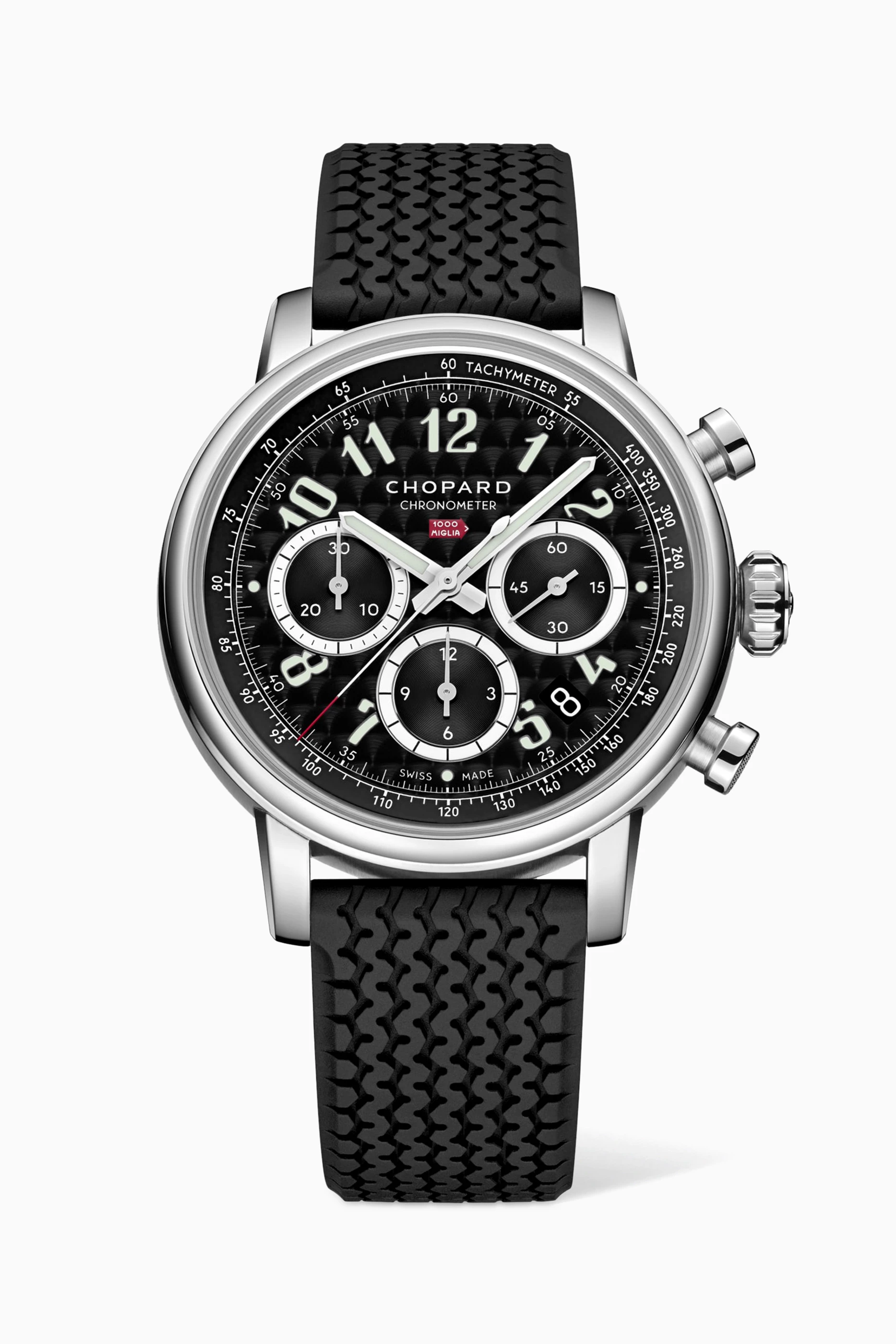 Buy Chopard Black Mille Miglia Classic Chronograph Stainless Steel Watch 40.5mm For Men Online Ounass UAE