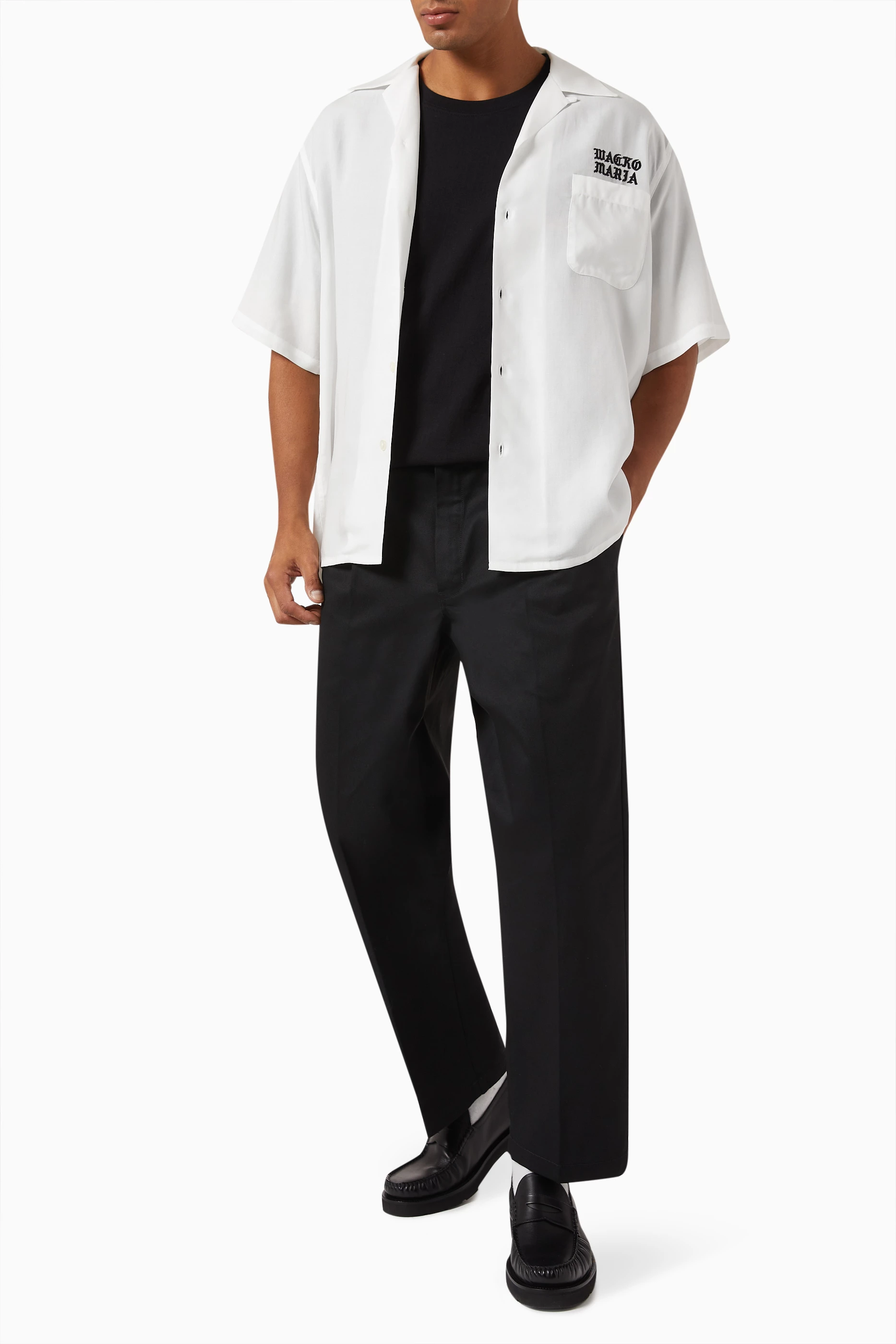 Buy WACKO MARIA Black x Dickies Pleated Pants in Cotton