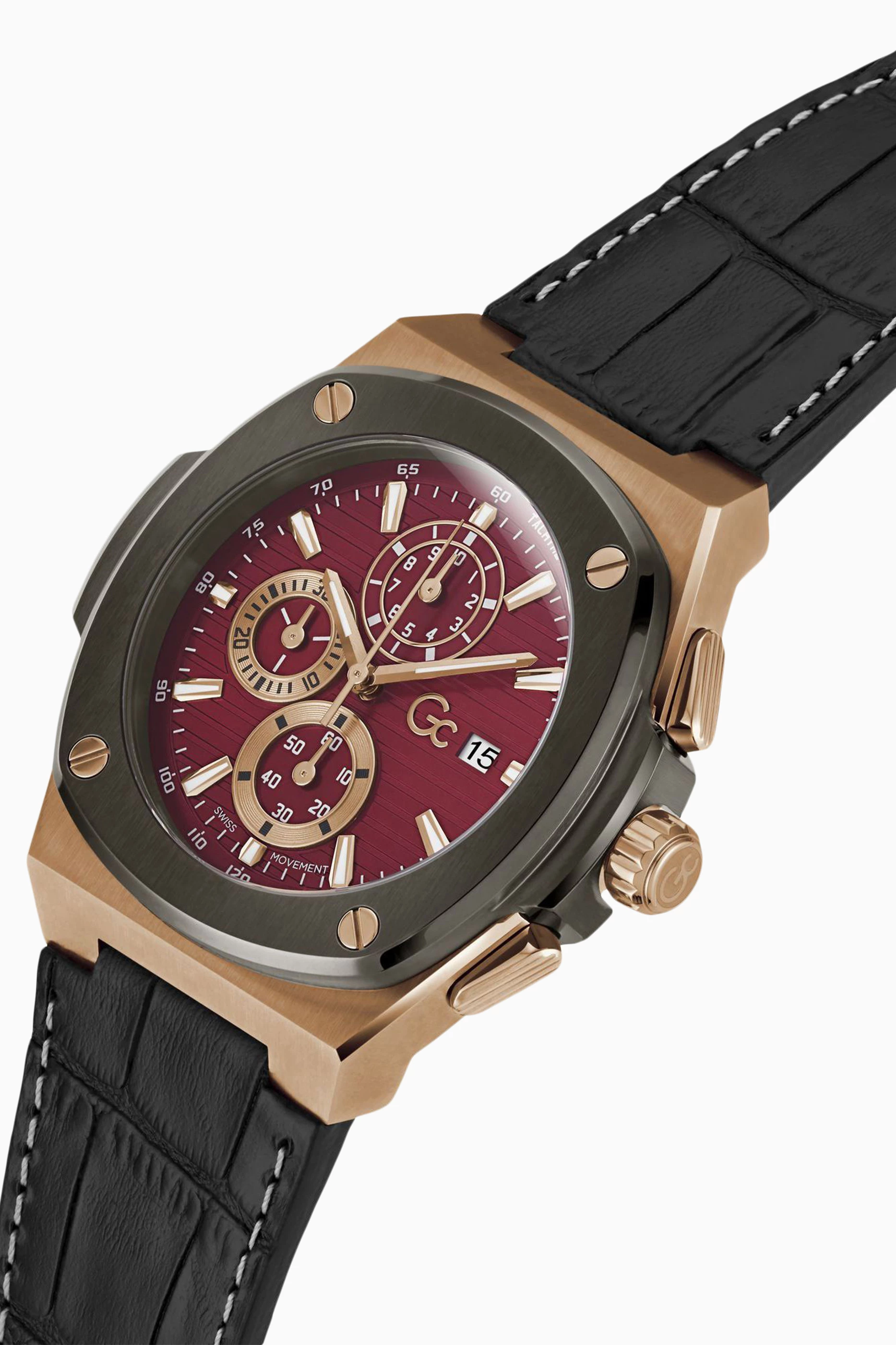 Buy GC Red Coussin Shape Chrono Watch 44mm For Men Online Ounass UAE