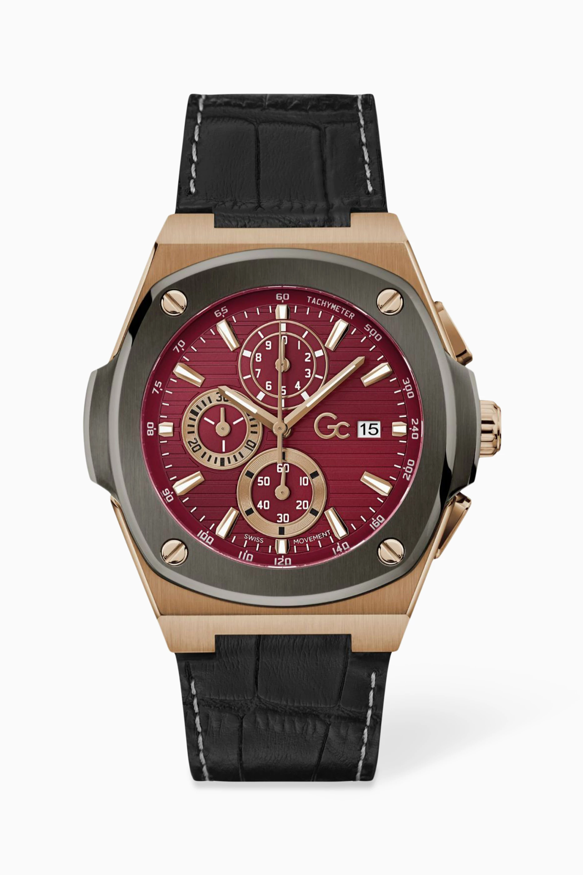 Buy GC Red Coussin Shape Chrono Watch 44mm For Men Online Ounass UAE