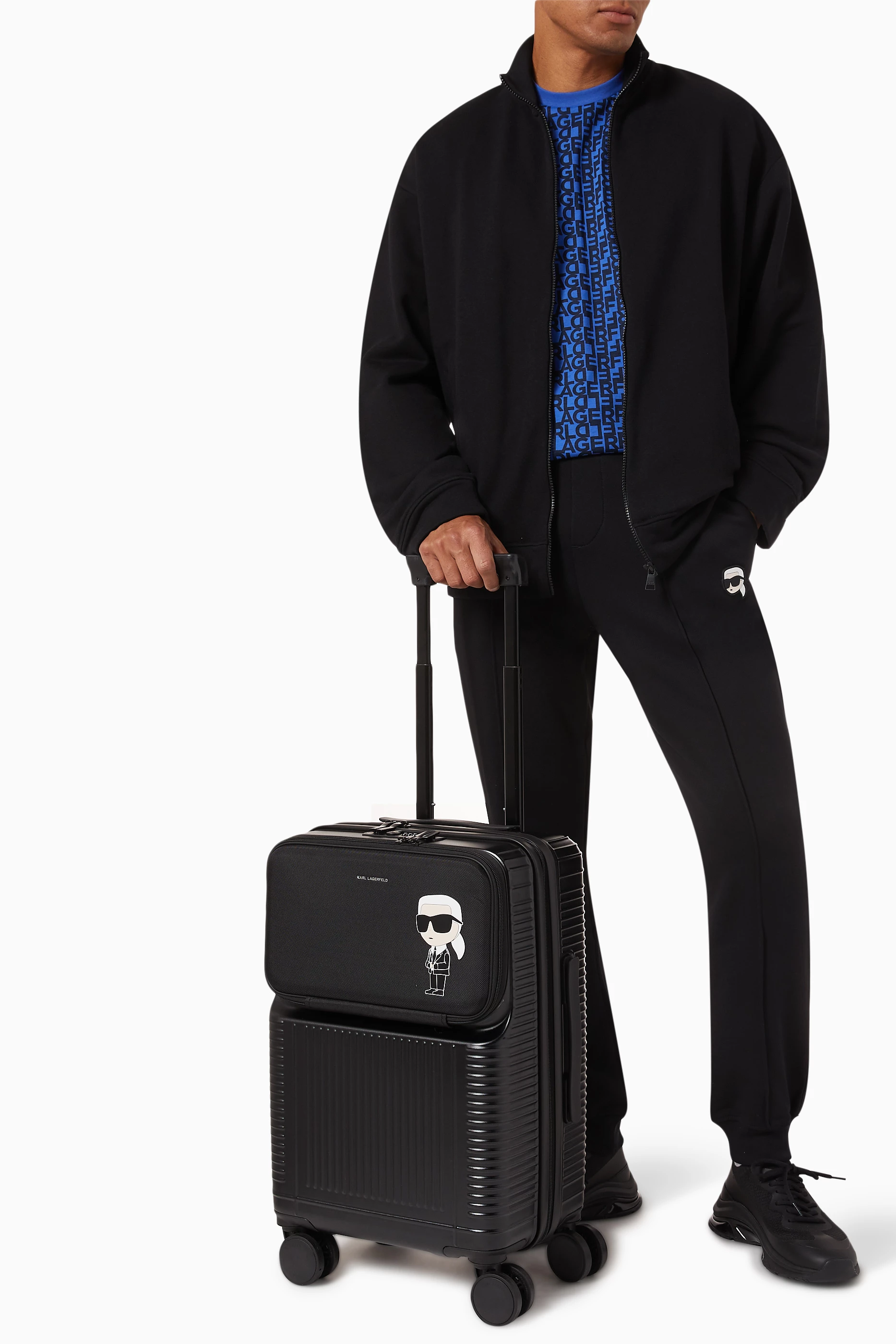 Buy KARL LAGERFELD Black K ikonik Trolley Case in Nylon For Men Online Ounass UAE