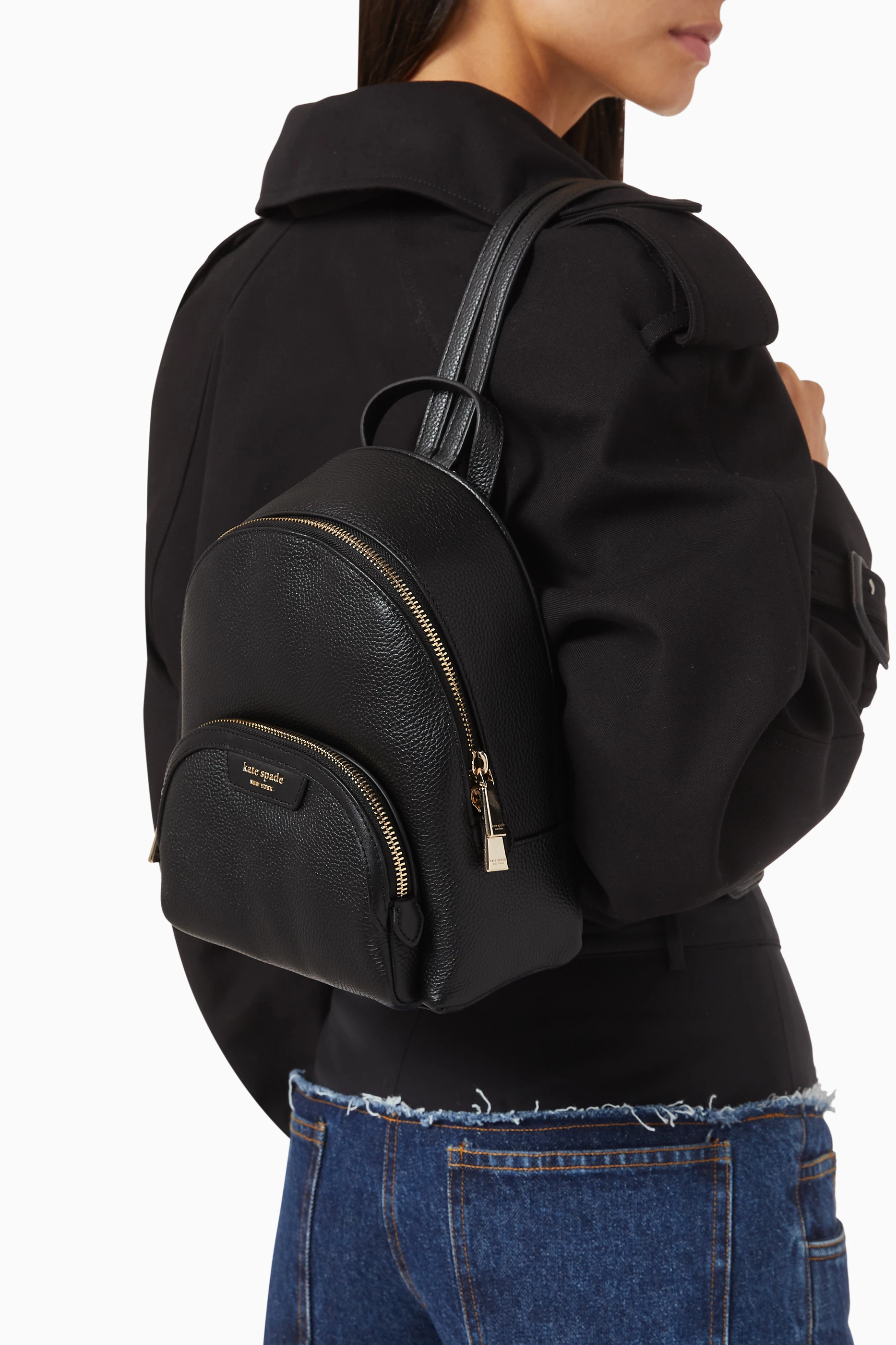 Hudson Kate Spade Small Black Backpack Kate Spade Backpack Black Leather Jackson Small Tote Bag | eBay main image 4