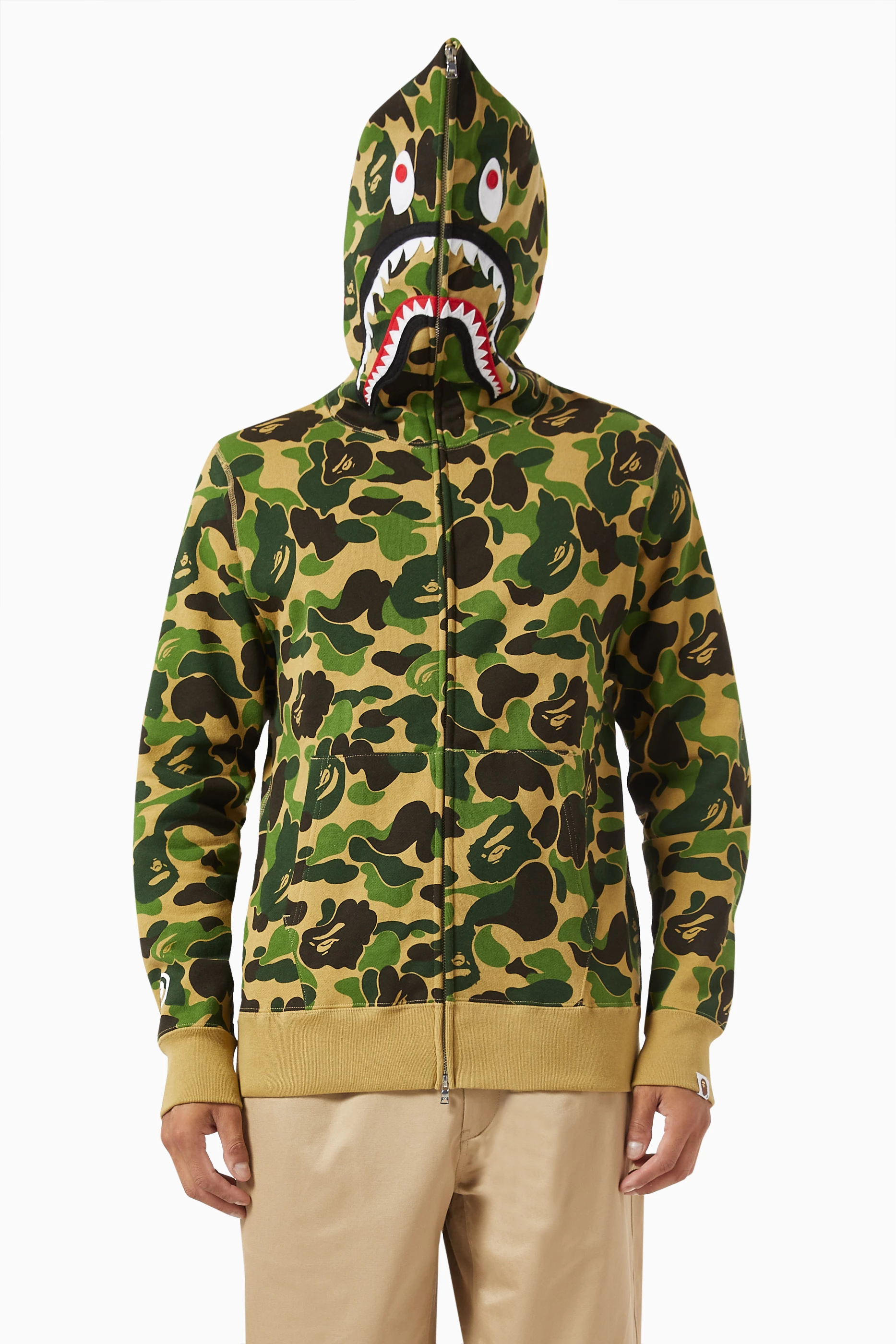 City camo shark full zip hoodie sales