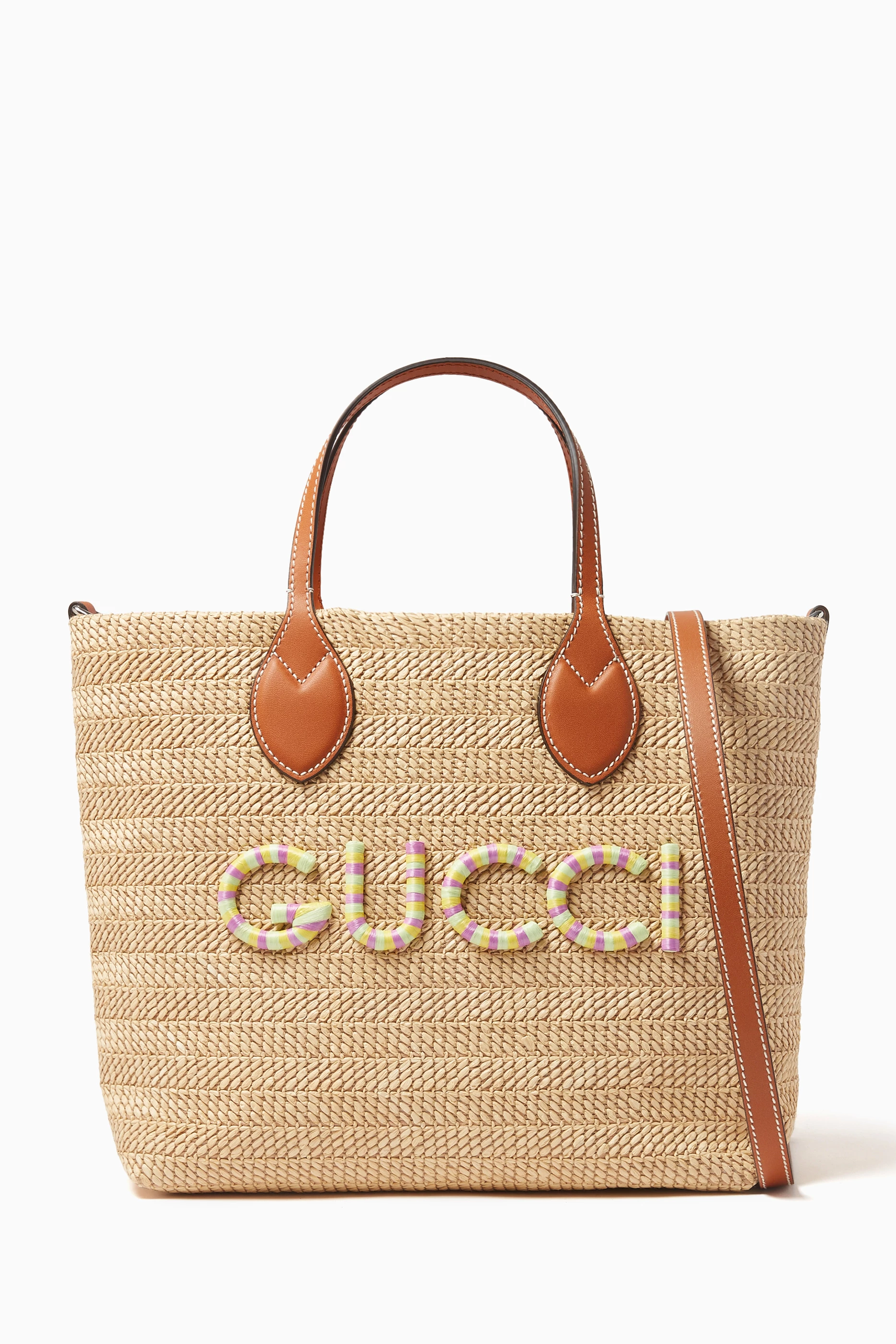Gucci raffia tote new arrivals