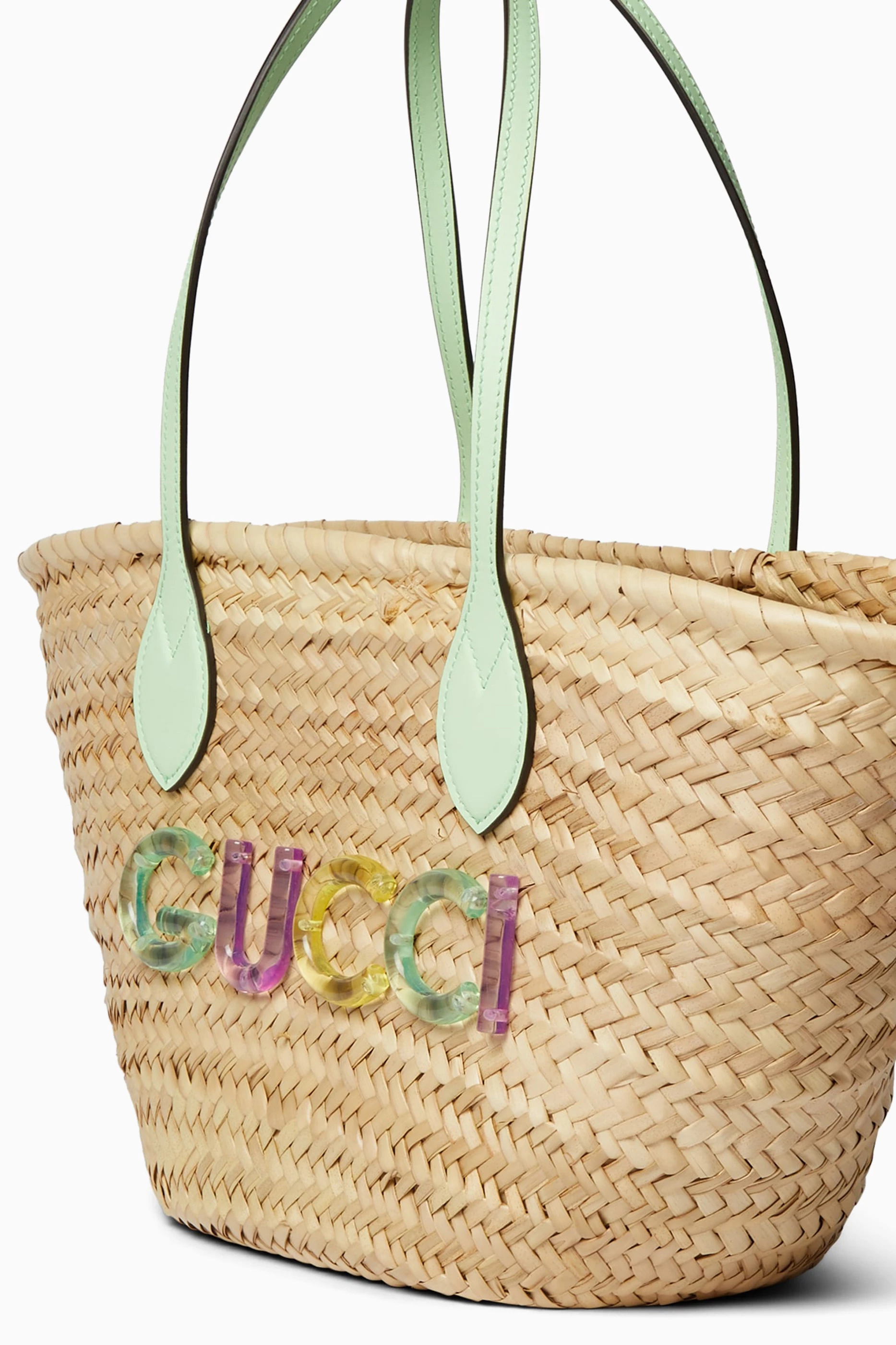 Gucci straw tote discount