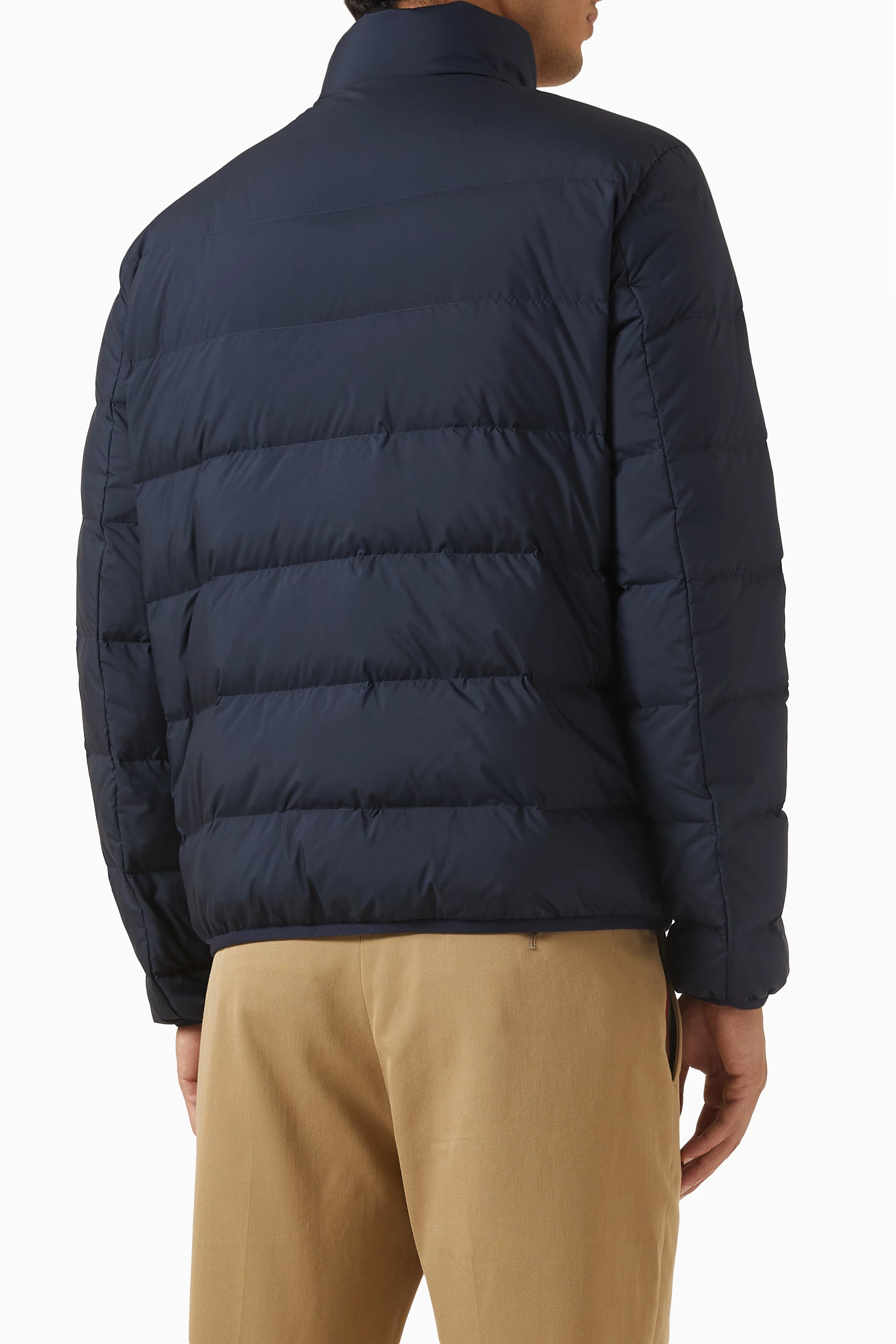 Buy Gucci Blue Logo Puffer Jacket in Nylon For Men Online Ounass UAE