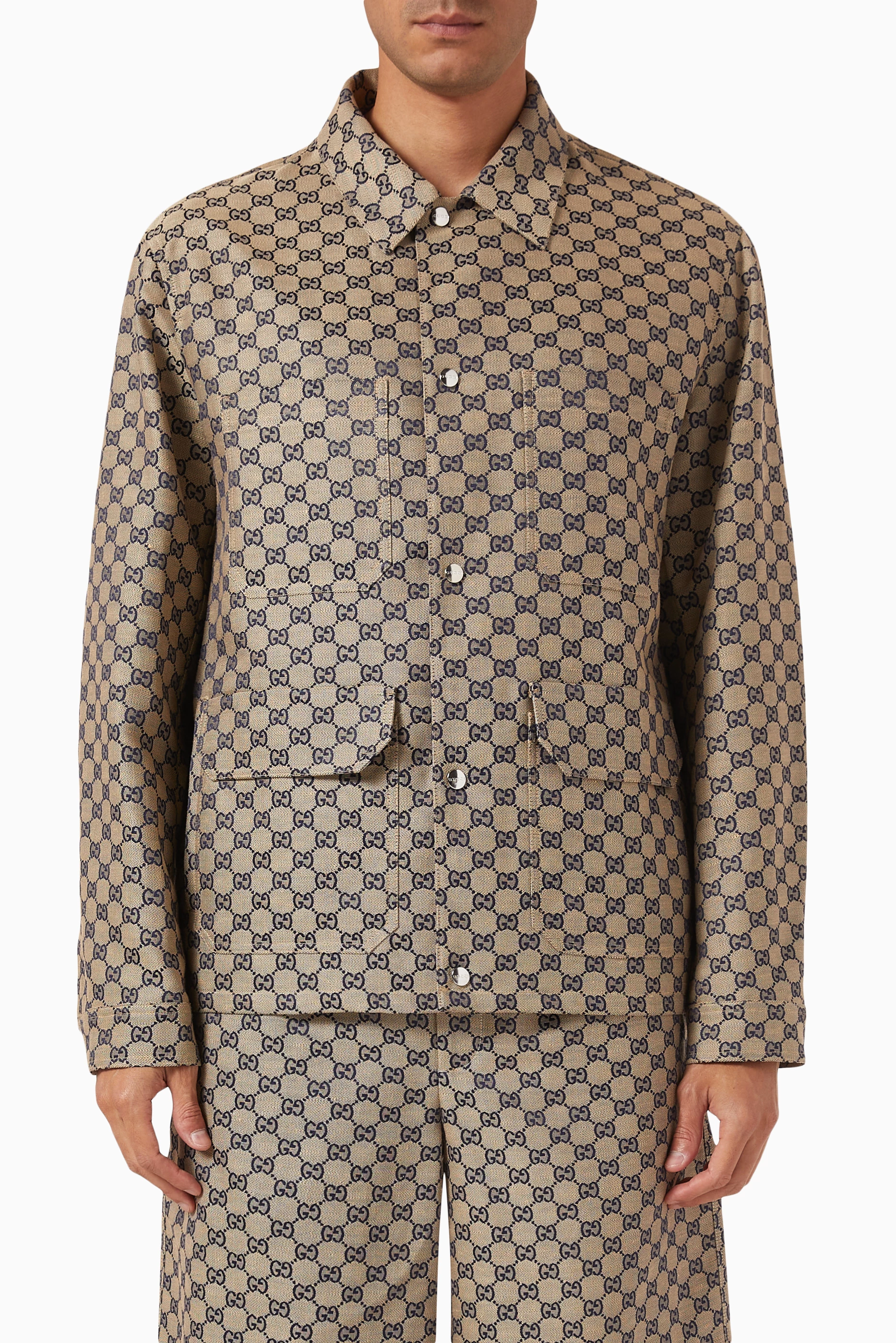 Gucci linen jacket deals