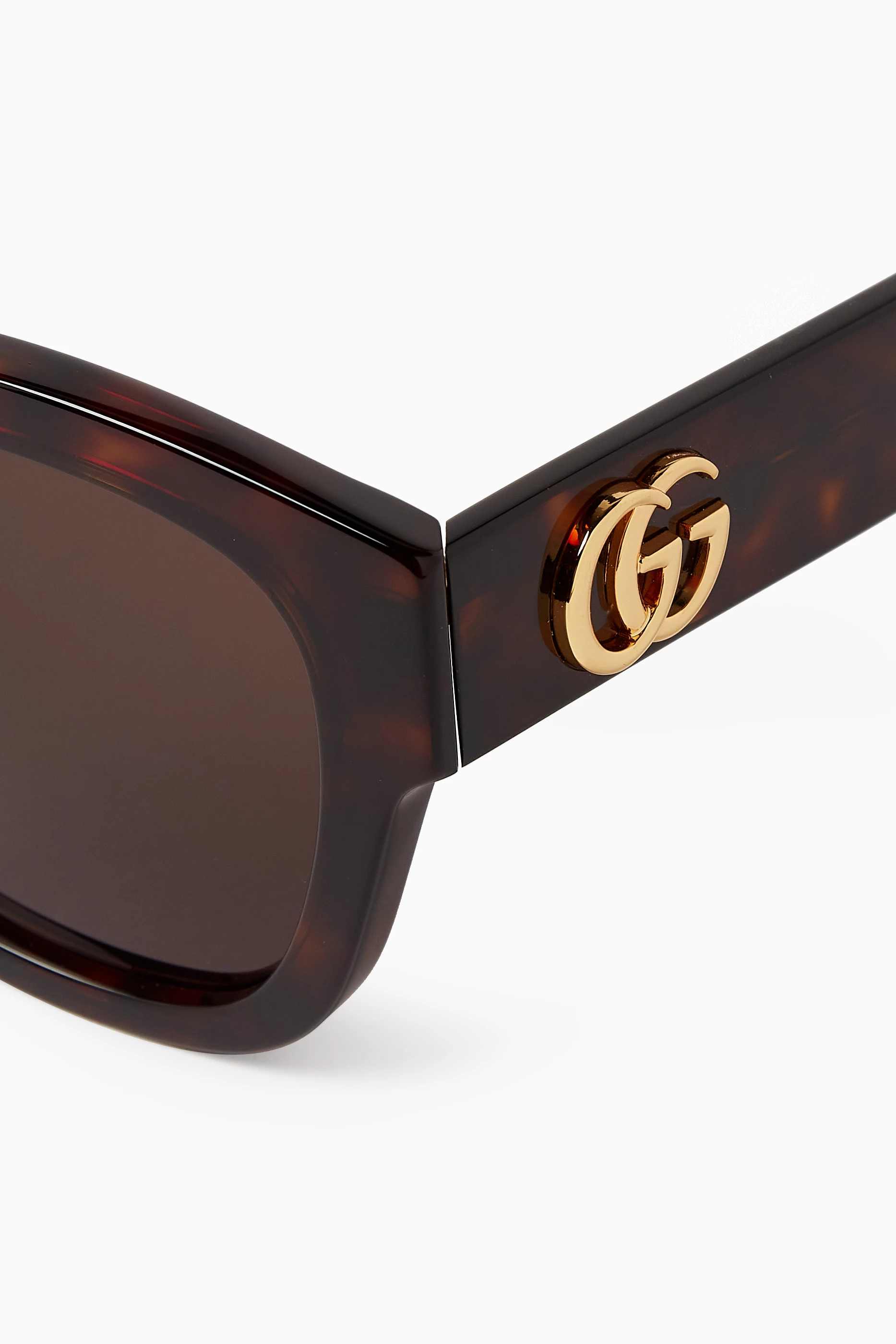 Buy Gucci Brown Round Sunglasses in Recycled Acetate For Women Online Ounass UAE