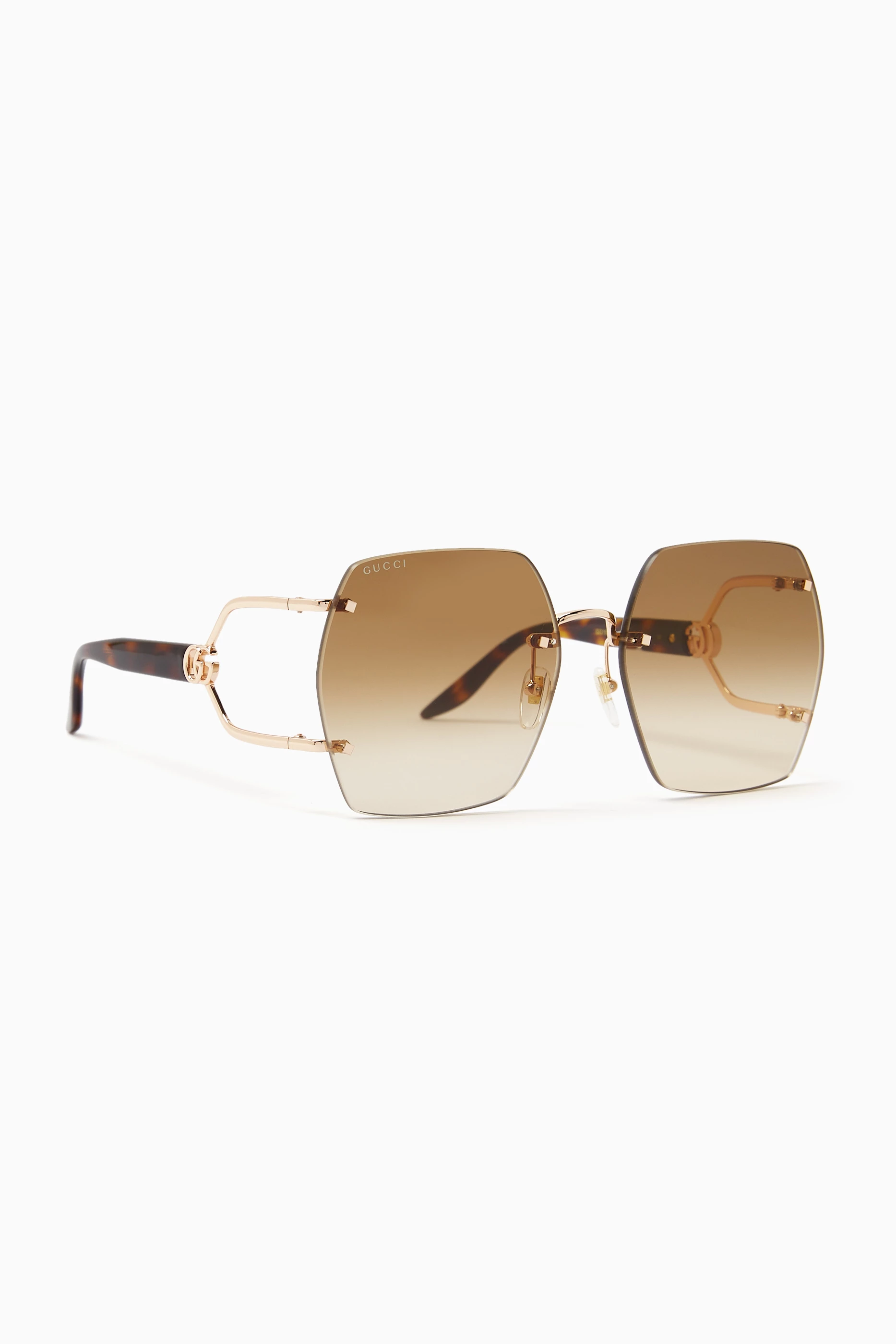 Gucci square rimless sunglasses store