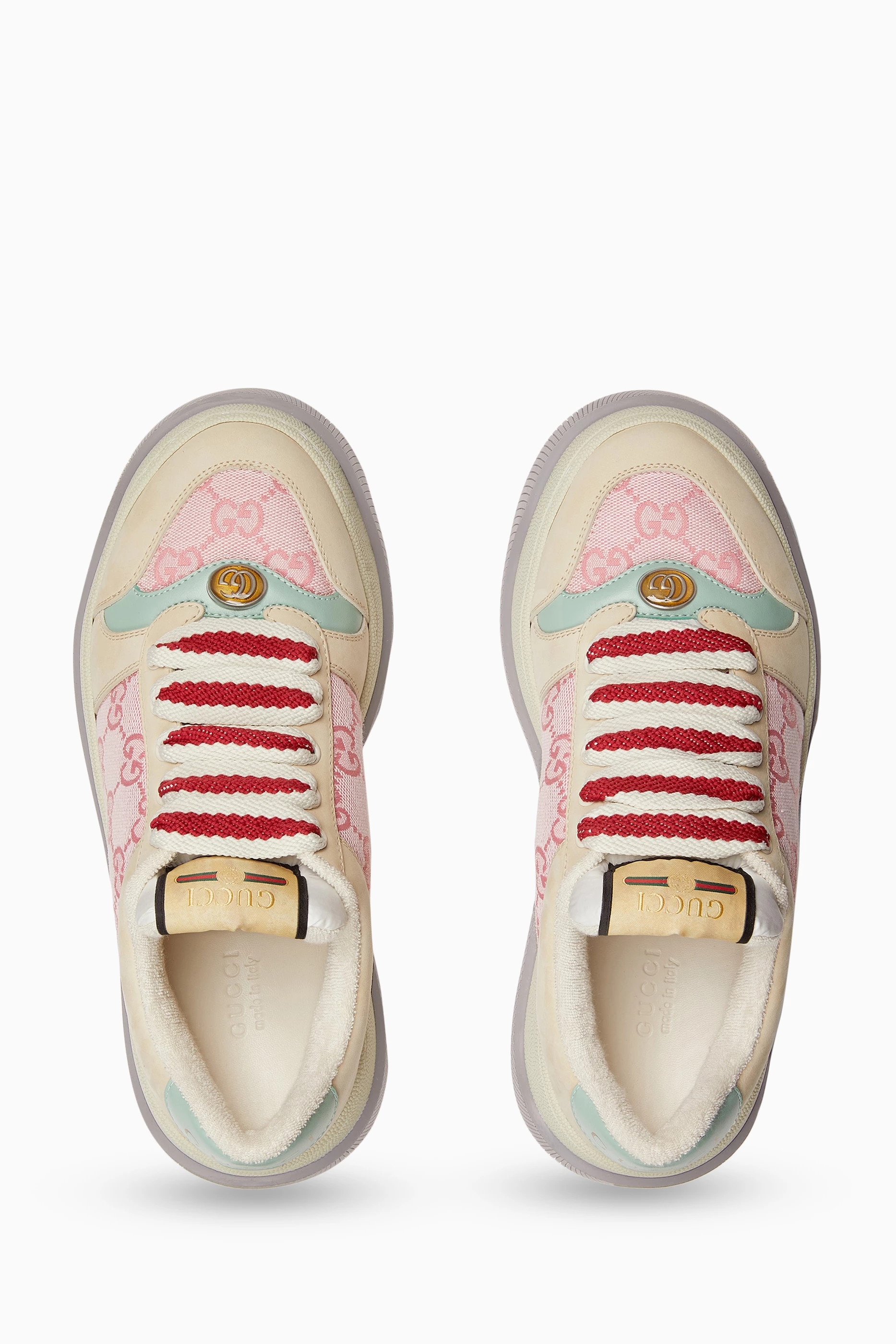 Buy Gucci Pink Screener GG Sneakers For Women Online Ounass UAE
