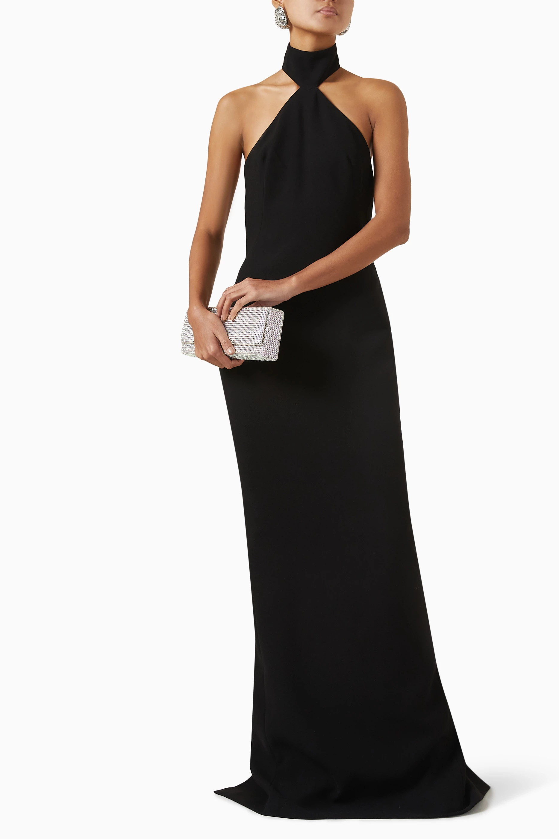 Turtleneck halter dress on sale