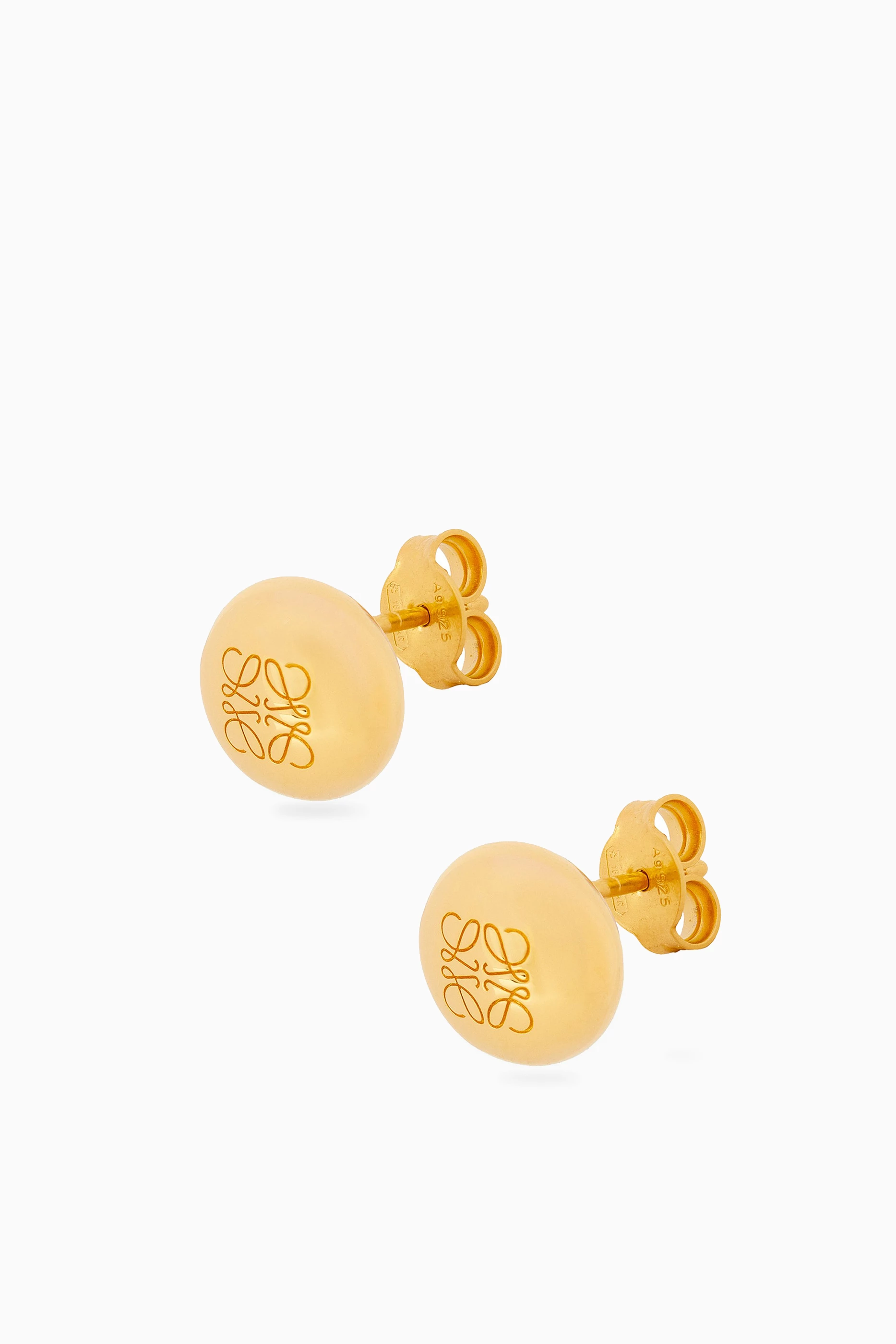 ピアス LOEWE GOLD ANAGRAM EARRINGS Anagram sterling silver earrings in gold - Loewe | Mytheresa