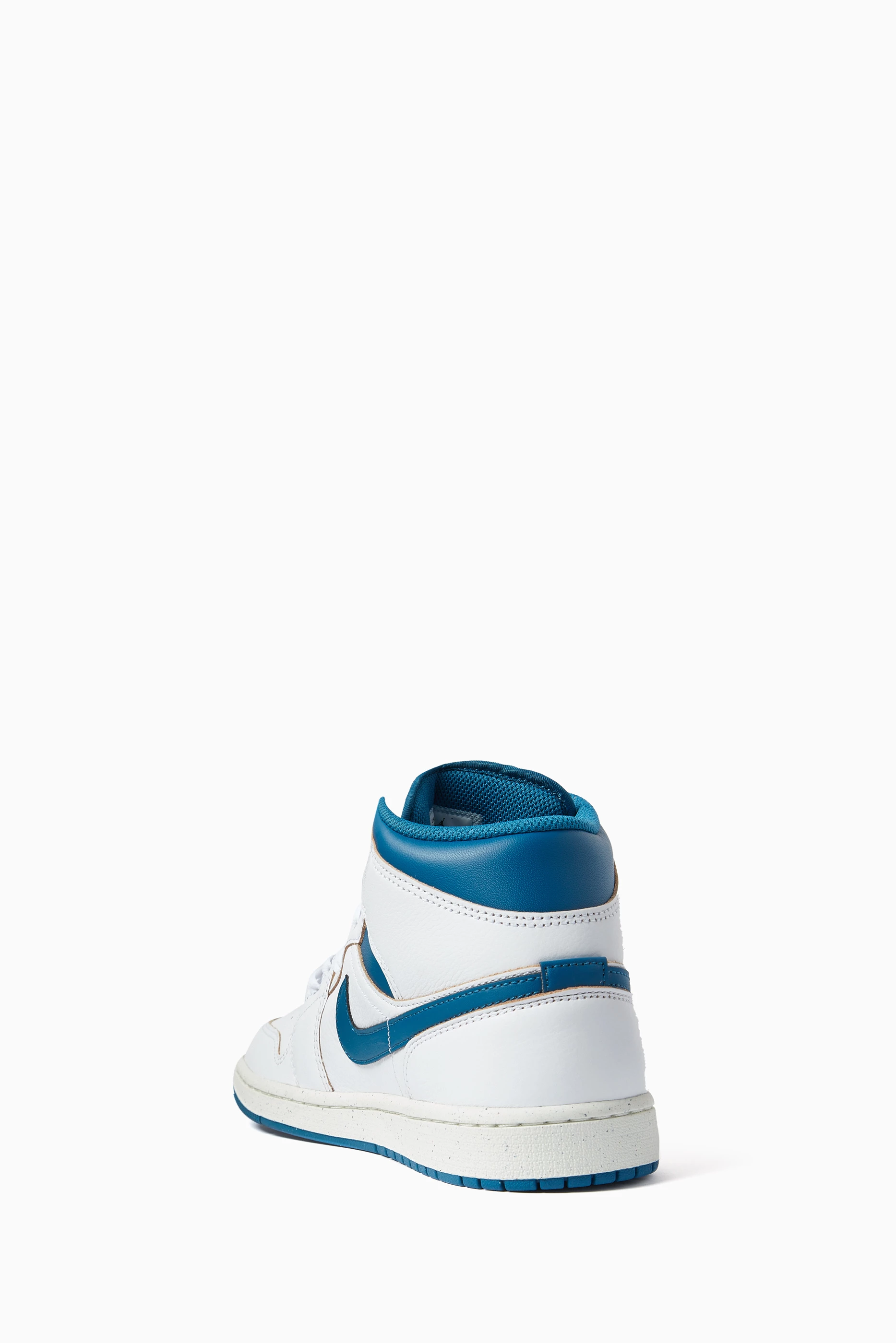 Buy Jordan White Air Jordan 1 Mid SE Sneakers in Leather For Men Online Ounass UAE